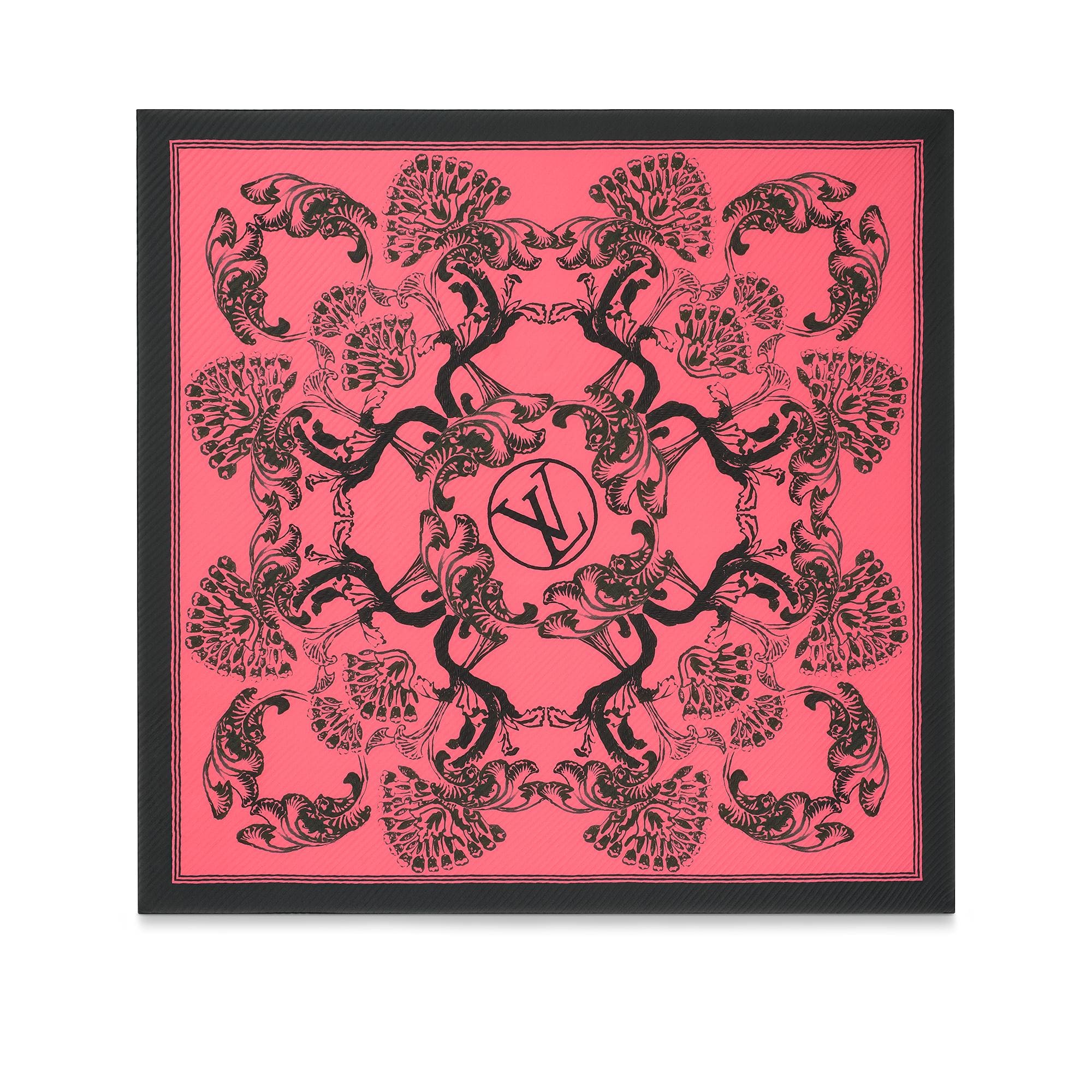 Foulard Louis Vuitton rosa floreale, francese, 2000x2000 Hi-Res, Laptop