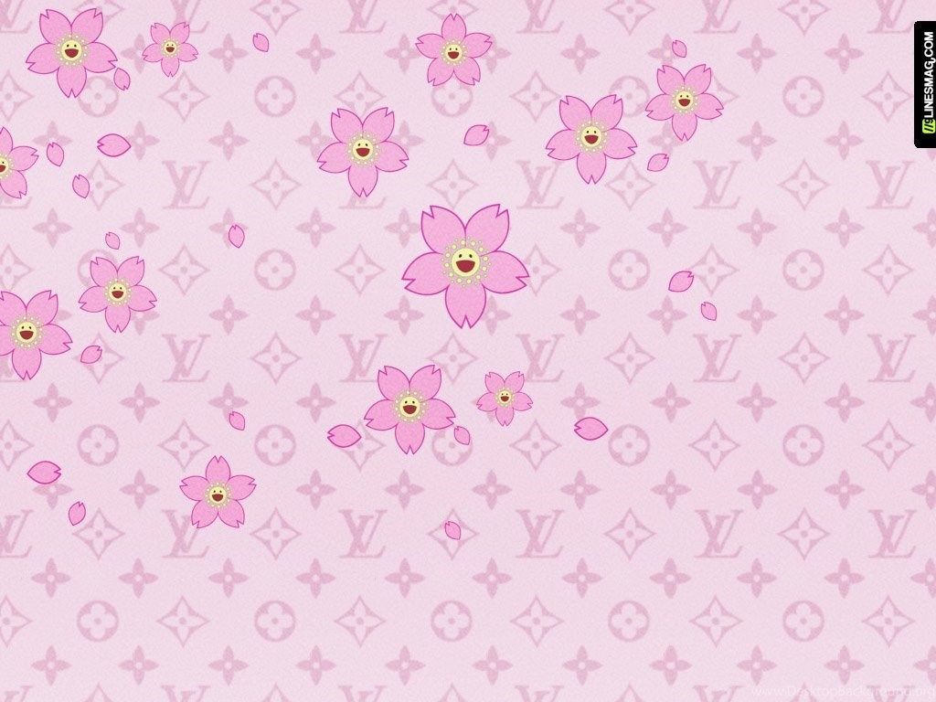 Louis Vuitton monogramma rosa, 1024x768 HD, iMac