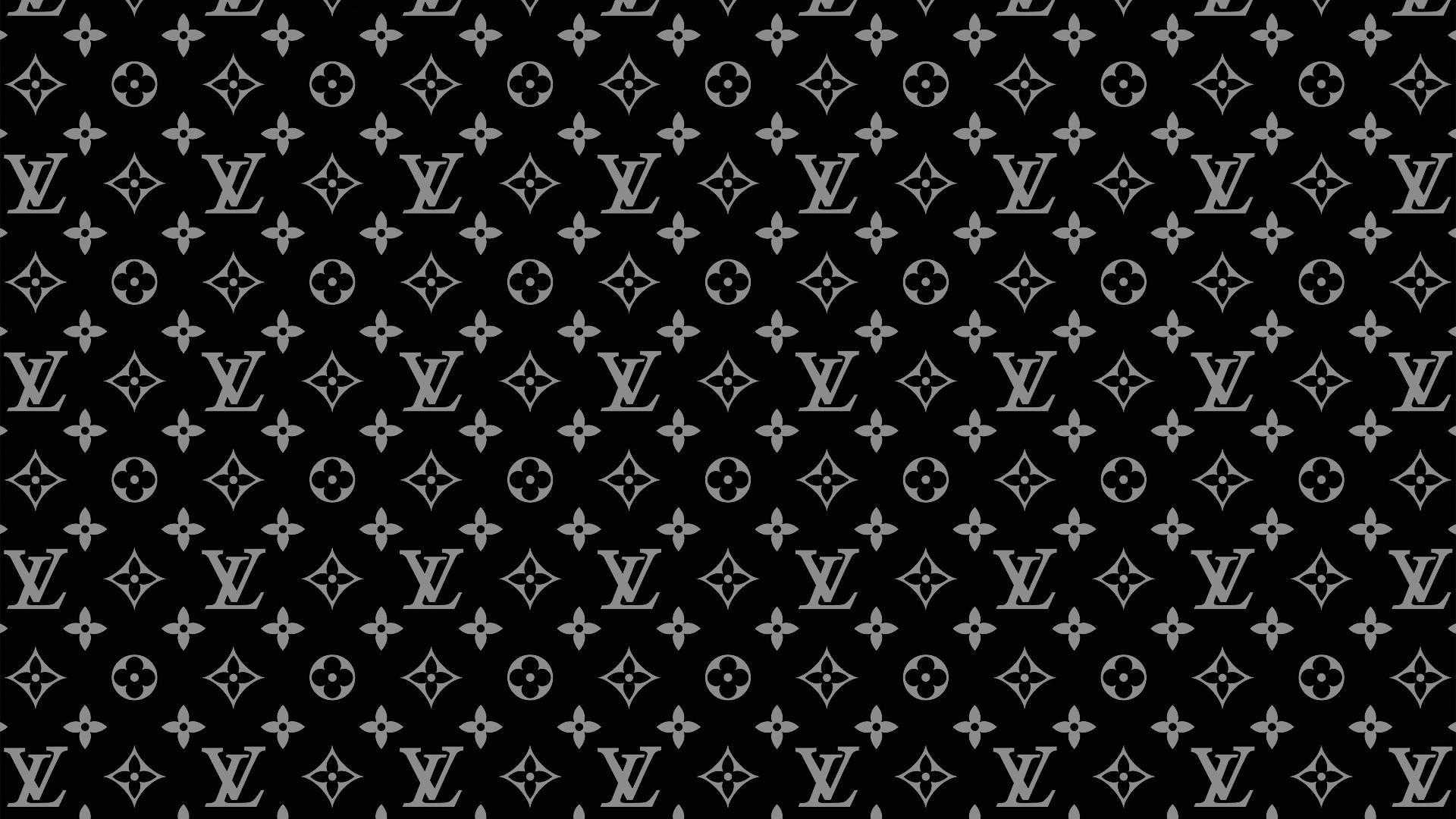 Pattern monogramma Louis Vuitton nero, 1920x1080 Full HD 1080p, PC