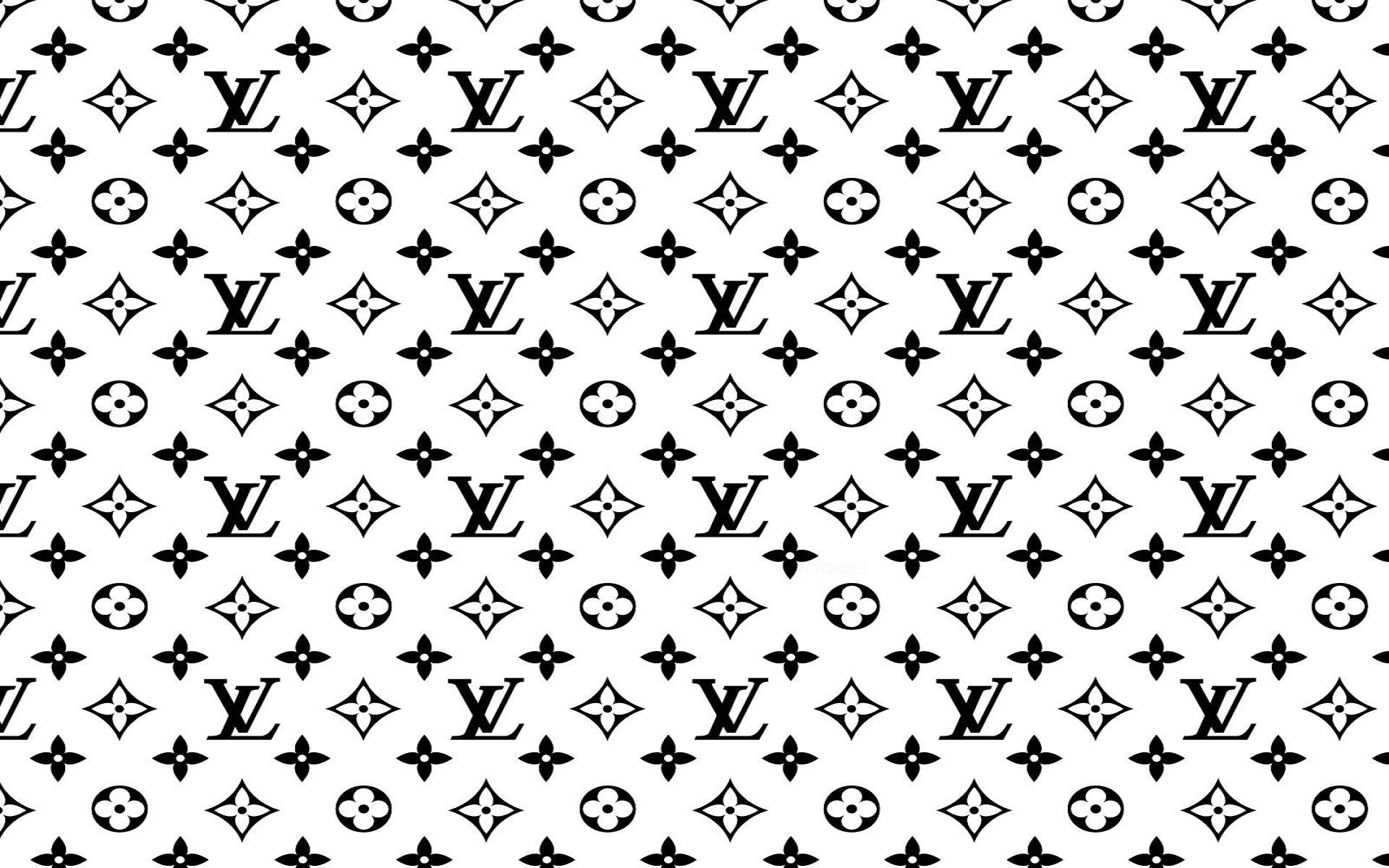 Pattern monogramma Louis Vuitton bianco nero, 1920x1200 WUXGA, Desktop