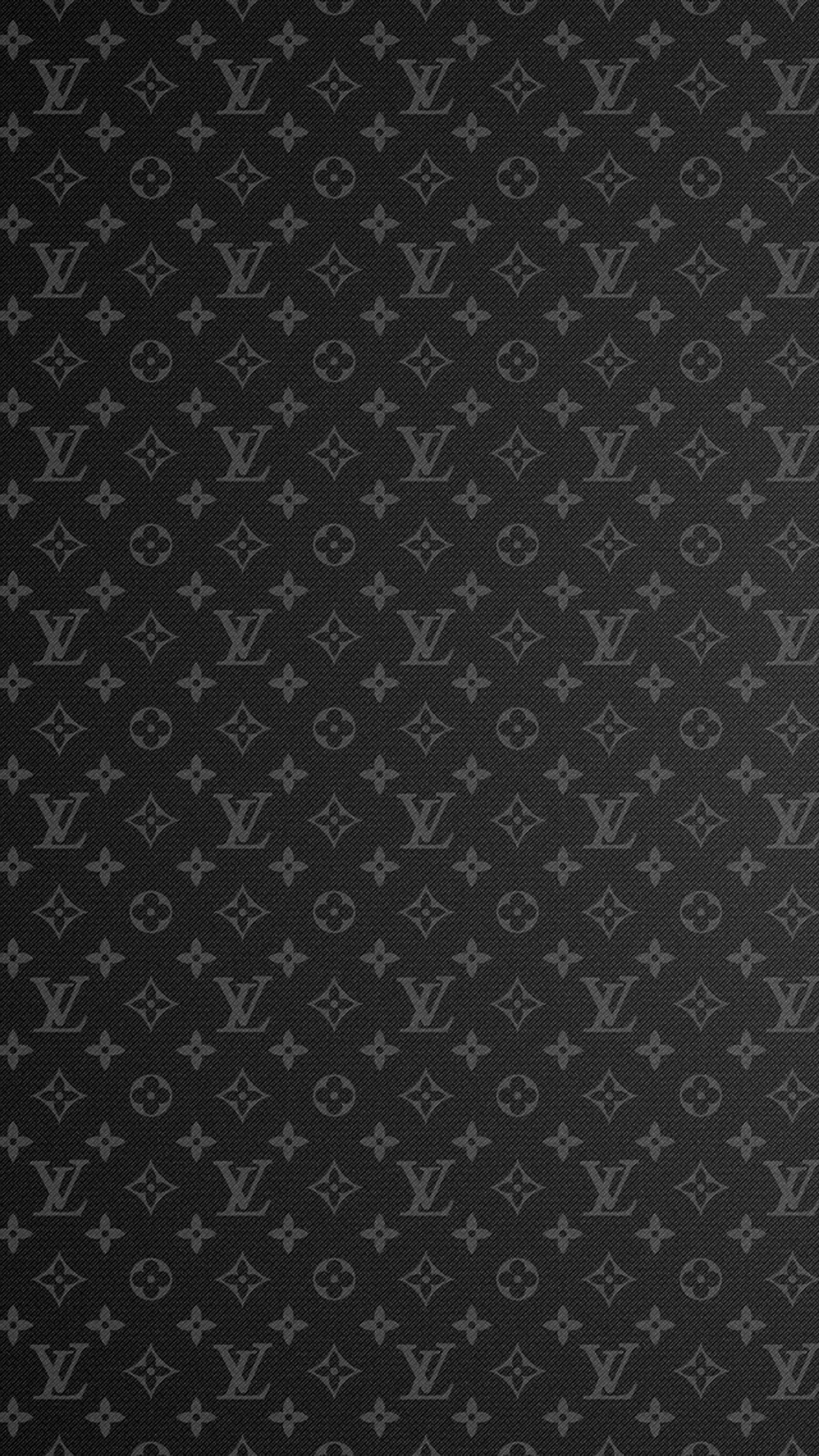 Pattern monogramma Louis Vuitton nero, 1440x2560 Full HD Verticale, Samsung Galaxy