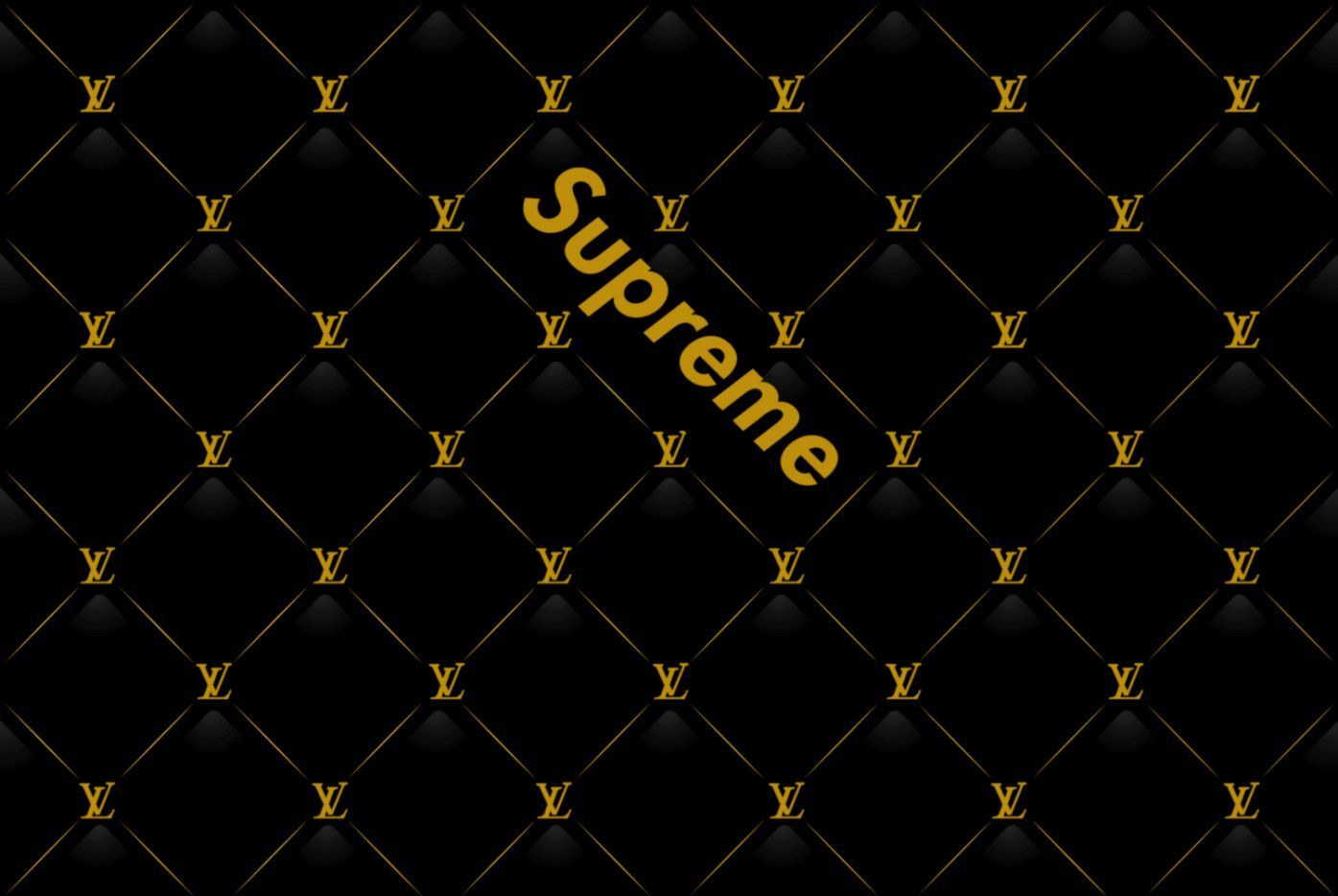 Pattern Louis Vuitton nero oro, 1395x934 HD, Desktop