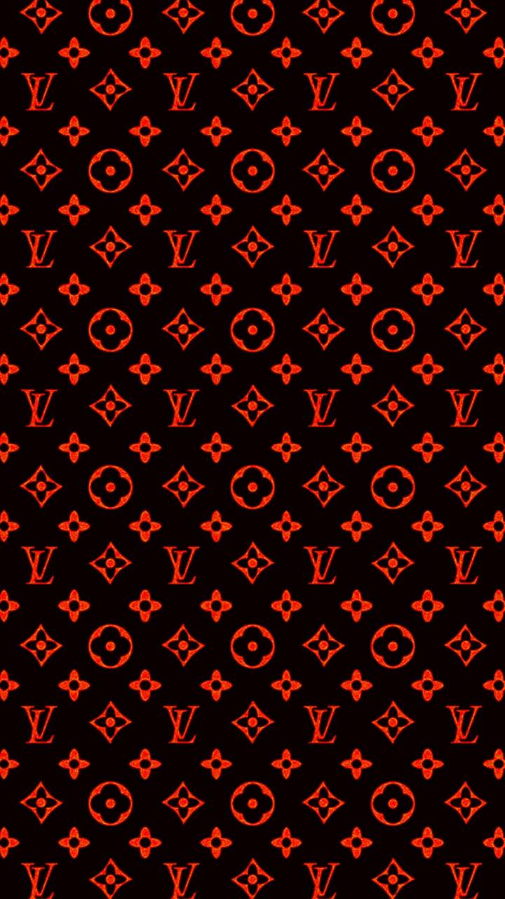 Motivo monogramma Louis Vuitton rosso, 720x1280 Verticale, Mobile