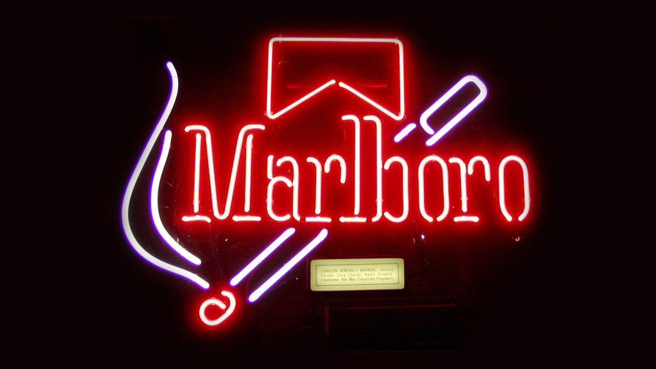 Insegna neon Marlboro rossa, 1280x720 HD, Desktop