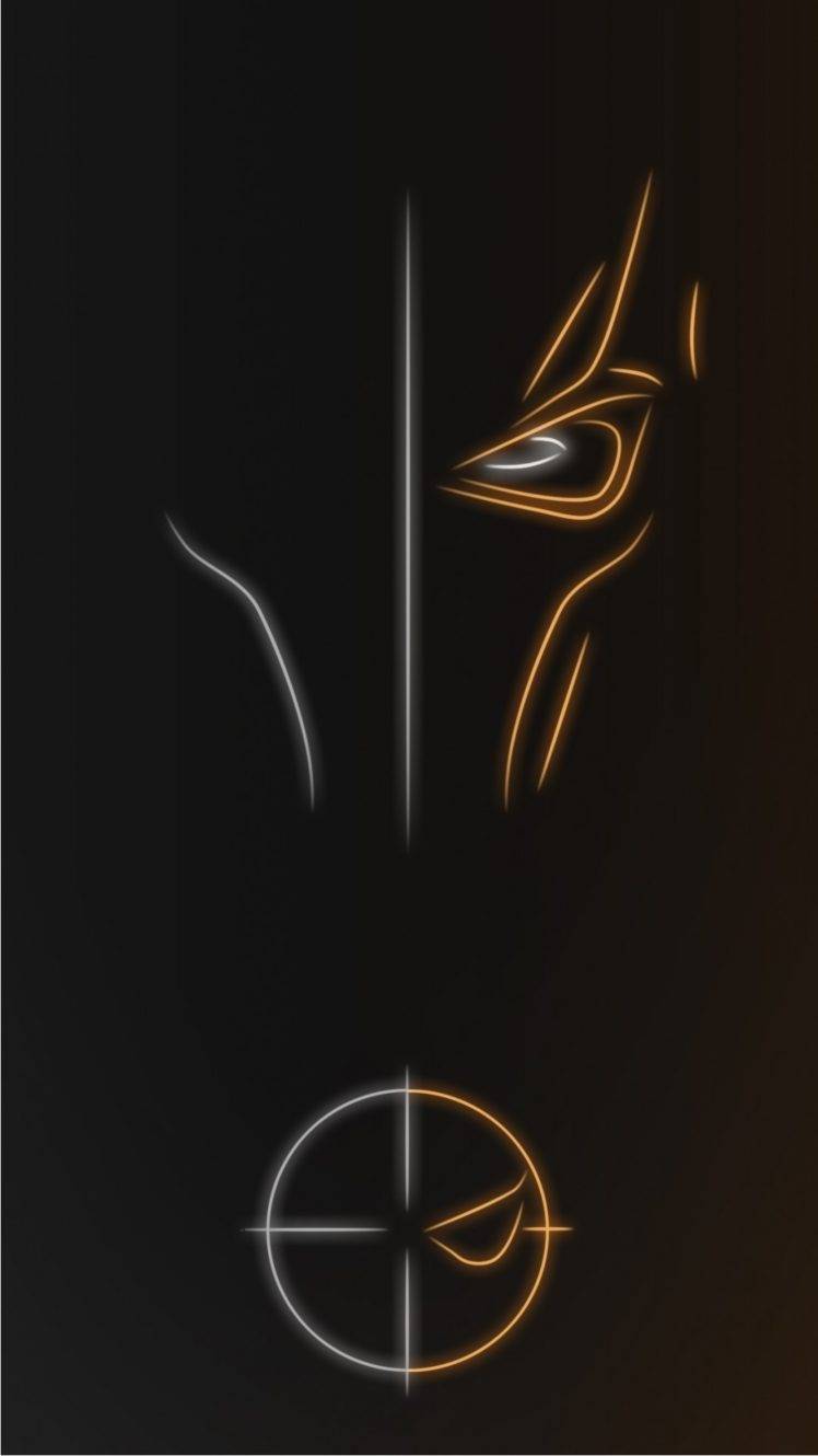 Maschera neon arancione supereroe, 748x1330 Verticale, Mobile