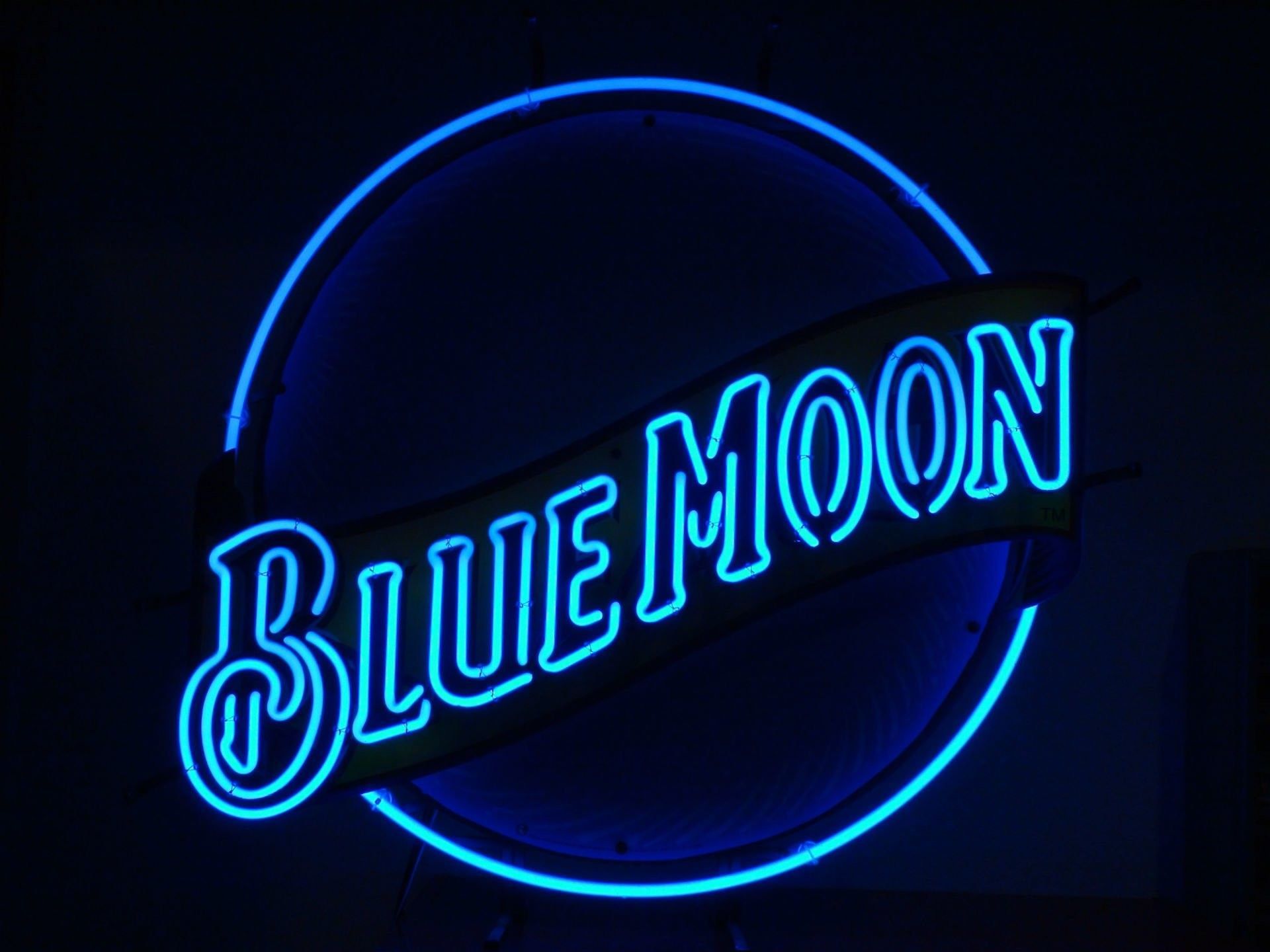 Insegna al neon Blue Moon, 1920x1440 WUXGA, Desktop