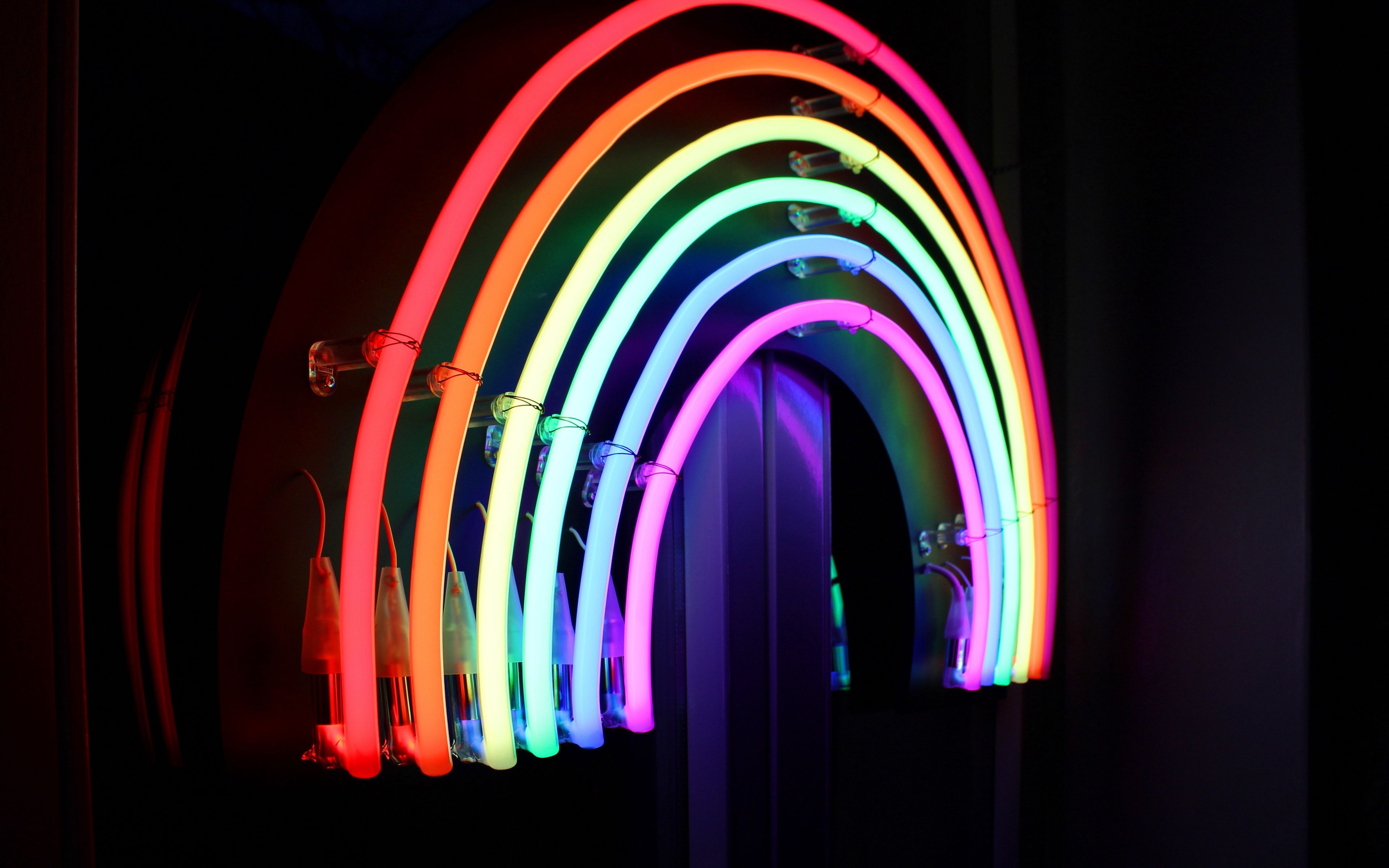 Arco luci neon arcobaleno, 3840x2400 UHD, PC 4K