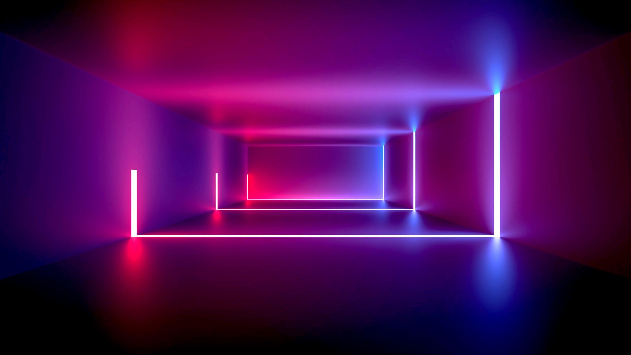 Corridoio con luci neon, 2560x1440 2K QHD, Monitor Gaming