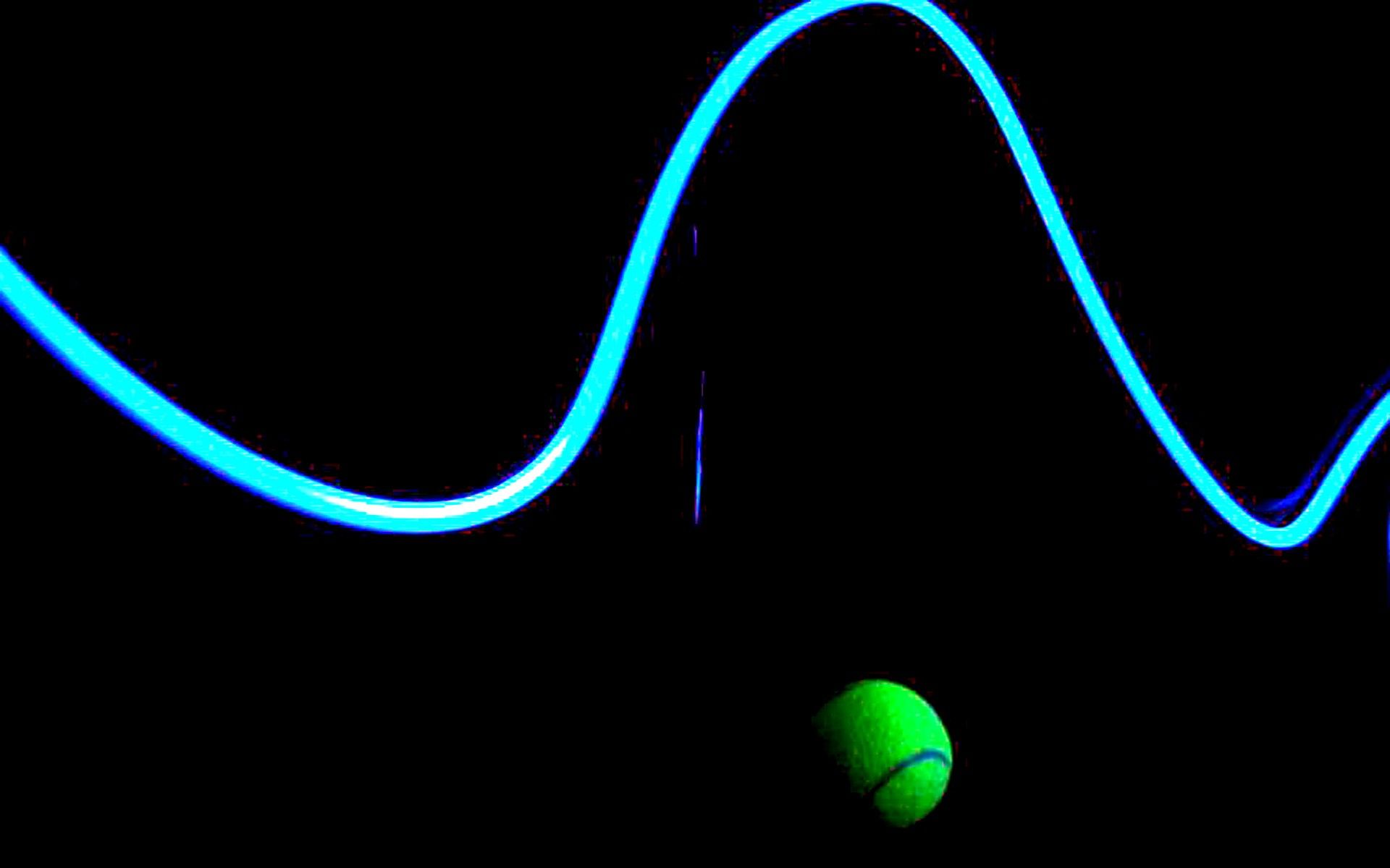 Onda neon blu e pallina verde, 1920x1200 WUXGA, Laptop