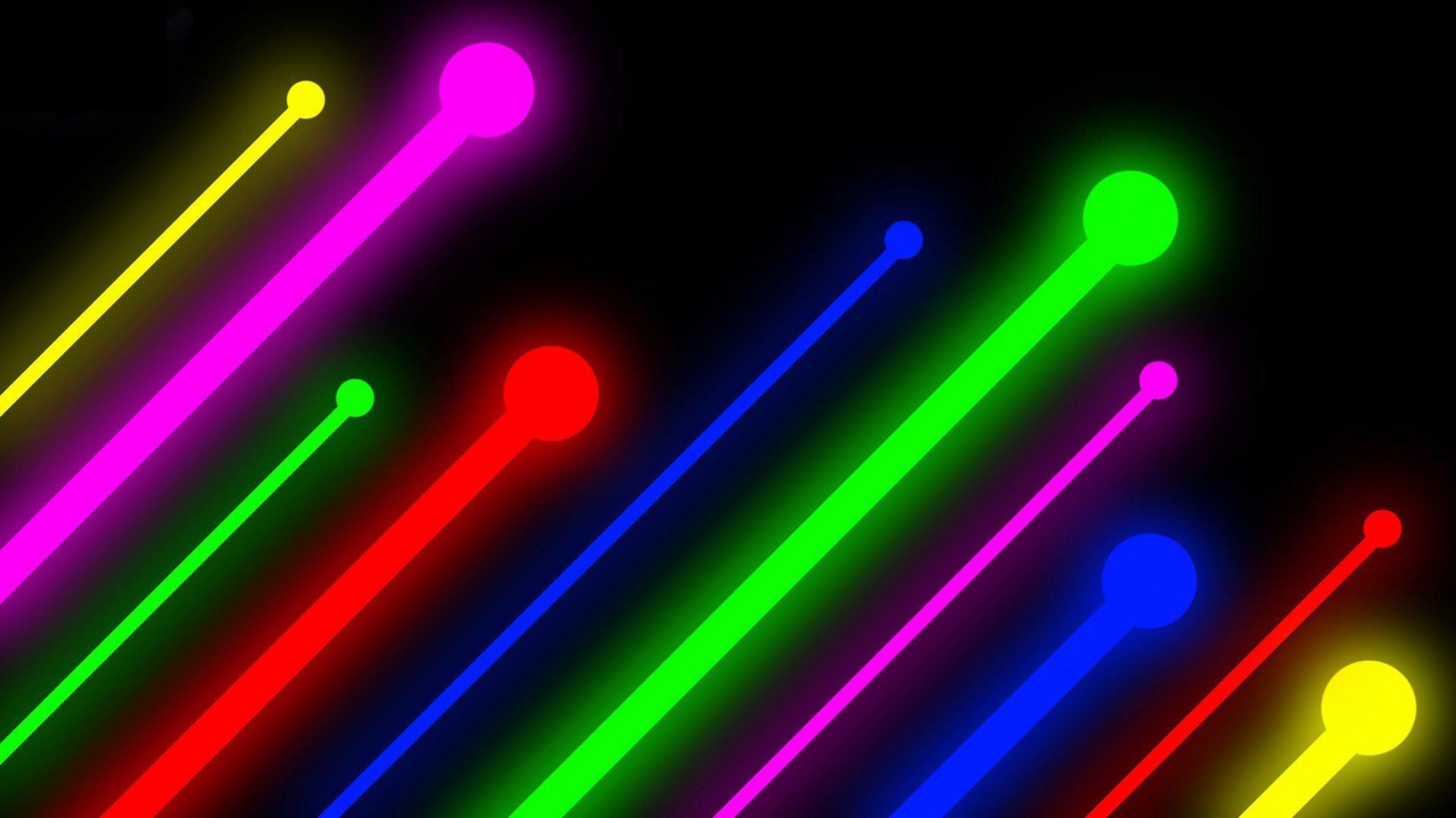 Linee neon colorate astratte, 2560x1440 2K, Desktop