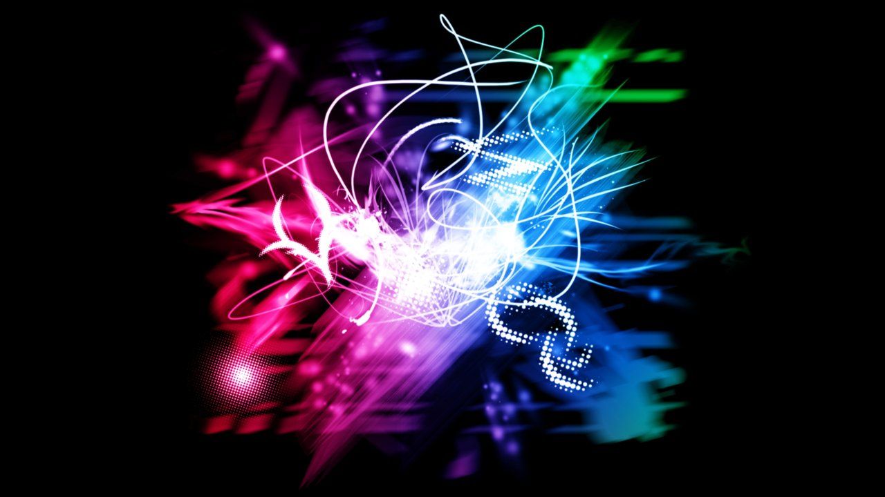 Luci al neon astratte colorate, 1280x720 HD, Desktop