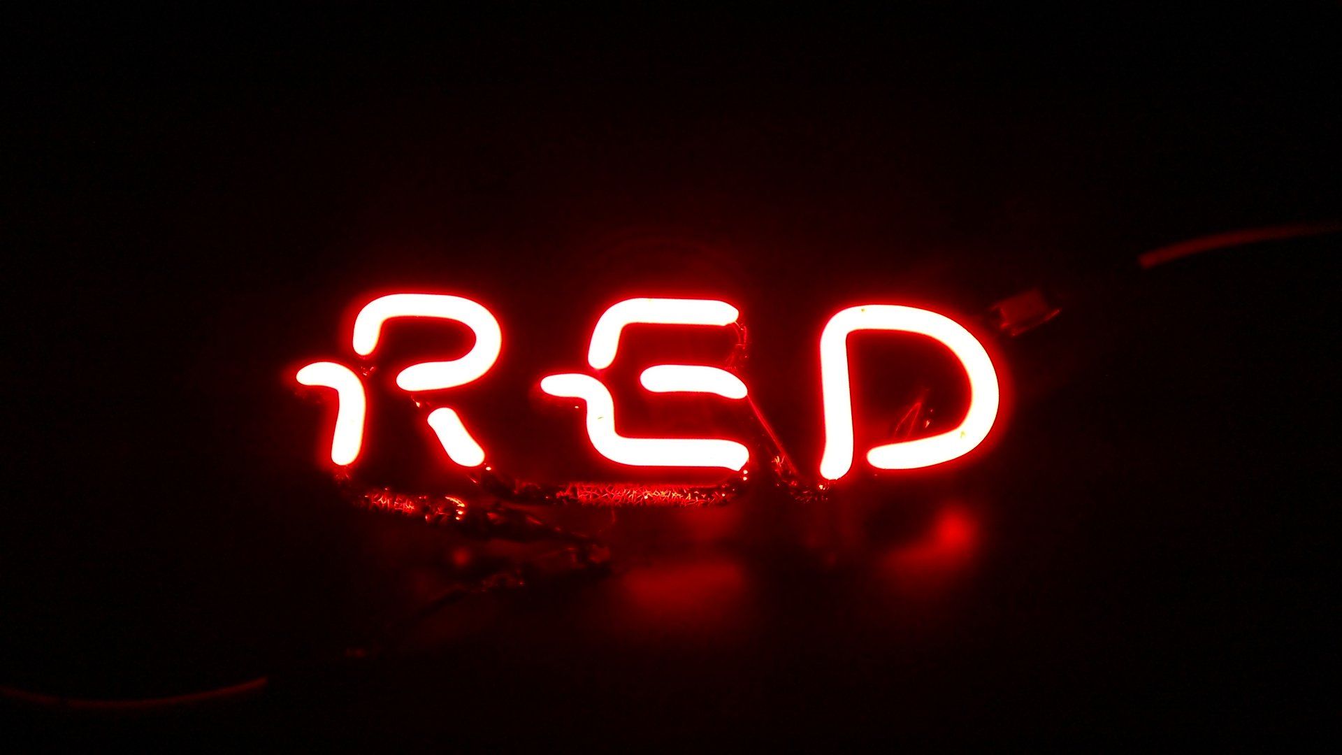 Insegna neon rossa RED, 1920x1080 1080p, PC
