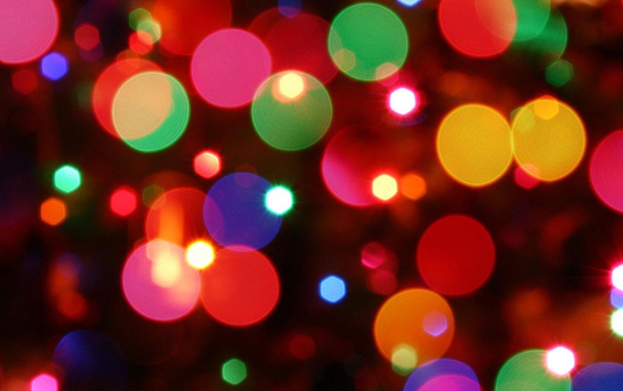Bokeh luci colorate natalizie, 1280x804 HD, Desktop