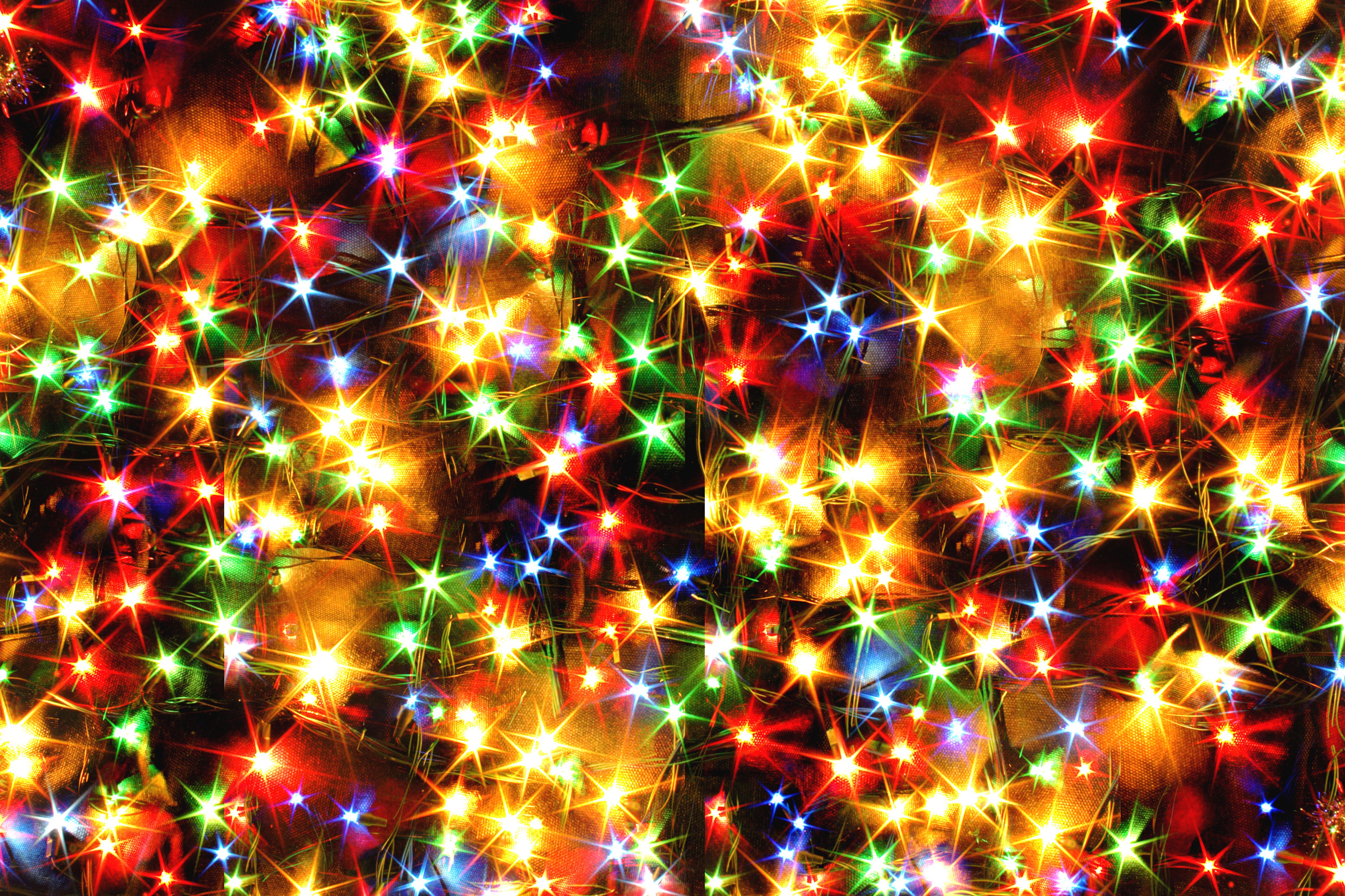 Luci natalizie colorate scintillanti, 5000x3333 4K Ultra HD, Monitor 4K