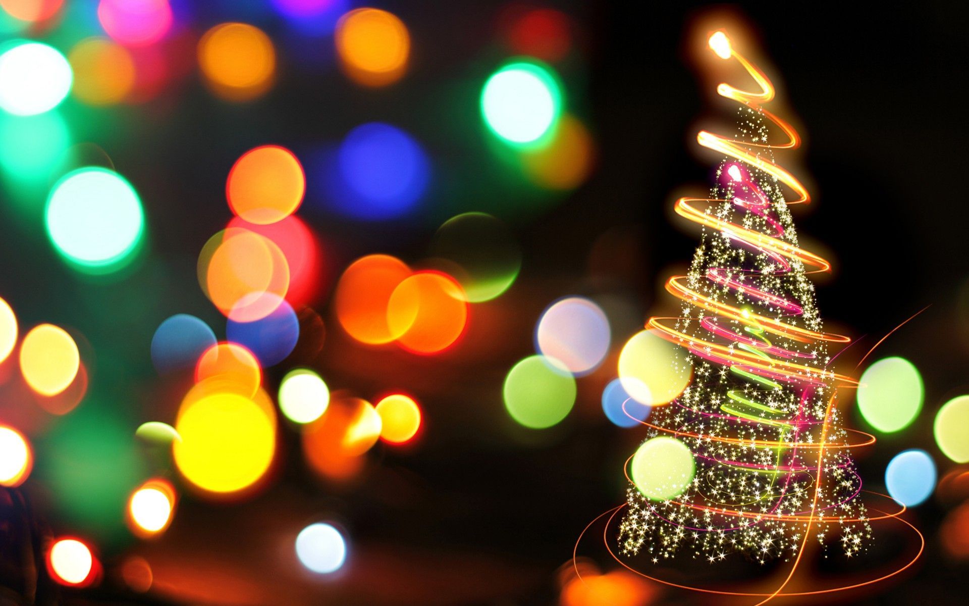 Albero di Natale luminoso bokeh, 1920x1200 Full HD+ WUXGA, iMac