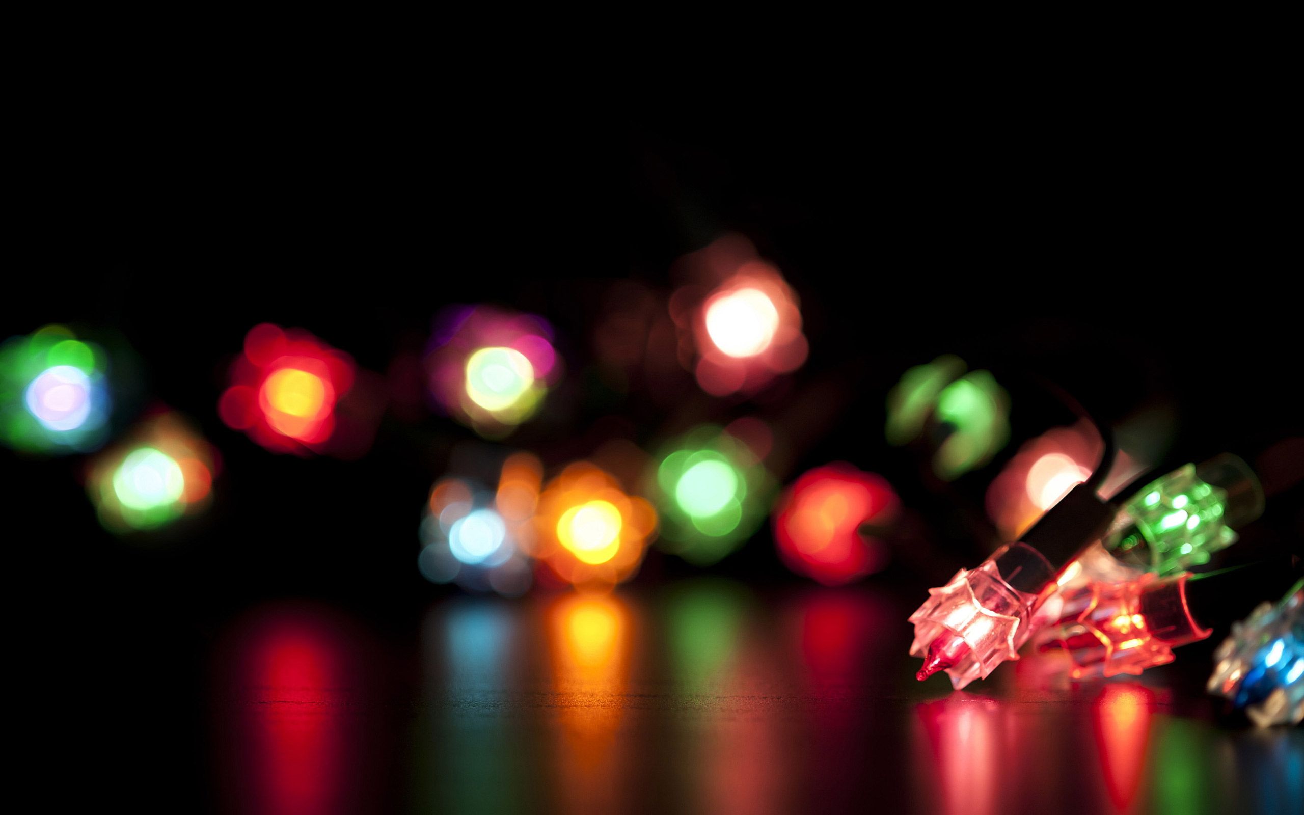 Luci natalizie colorate sfocate, 2560x1600 2K, Desktop