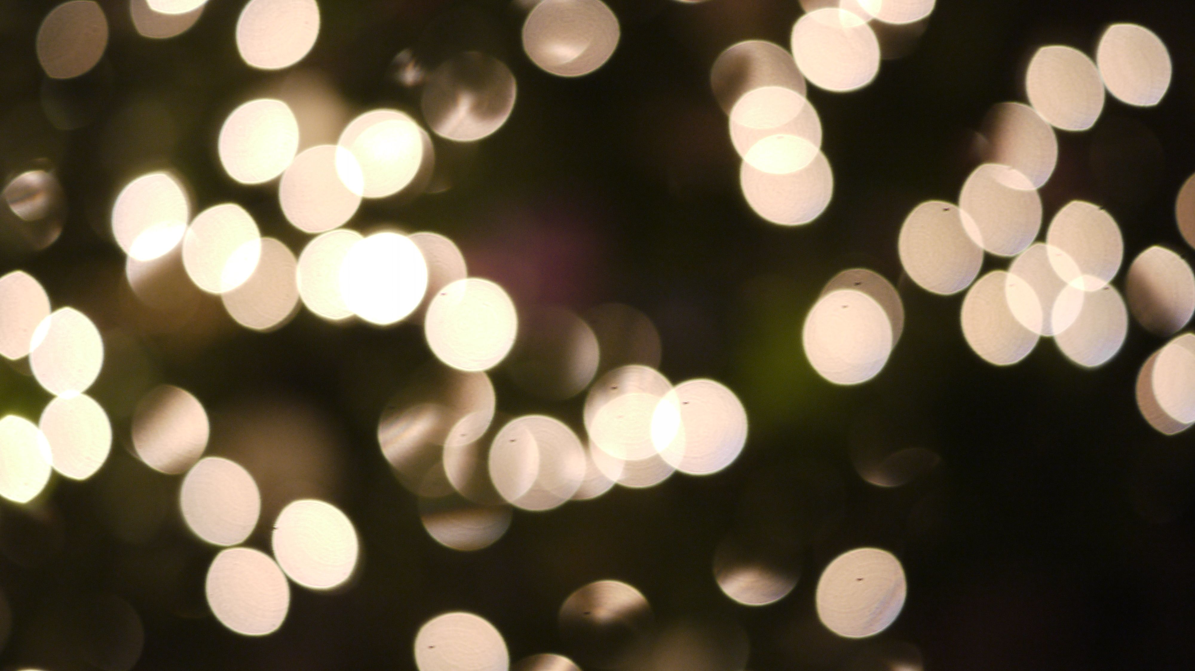 Luci di Natale sfocate dorate, 4000x2248 UHD, PC 4K