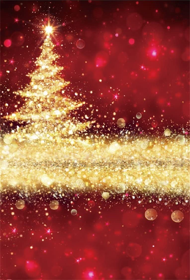 Albero di Natale dorato scintillante, 764x1126 Verticale, Telefono