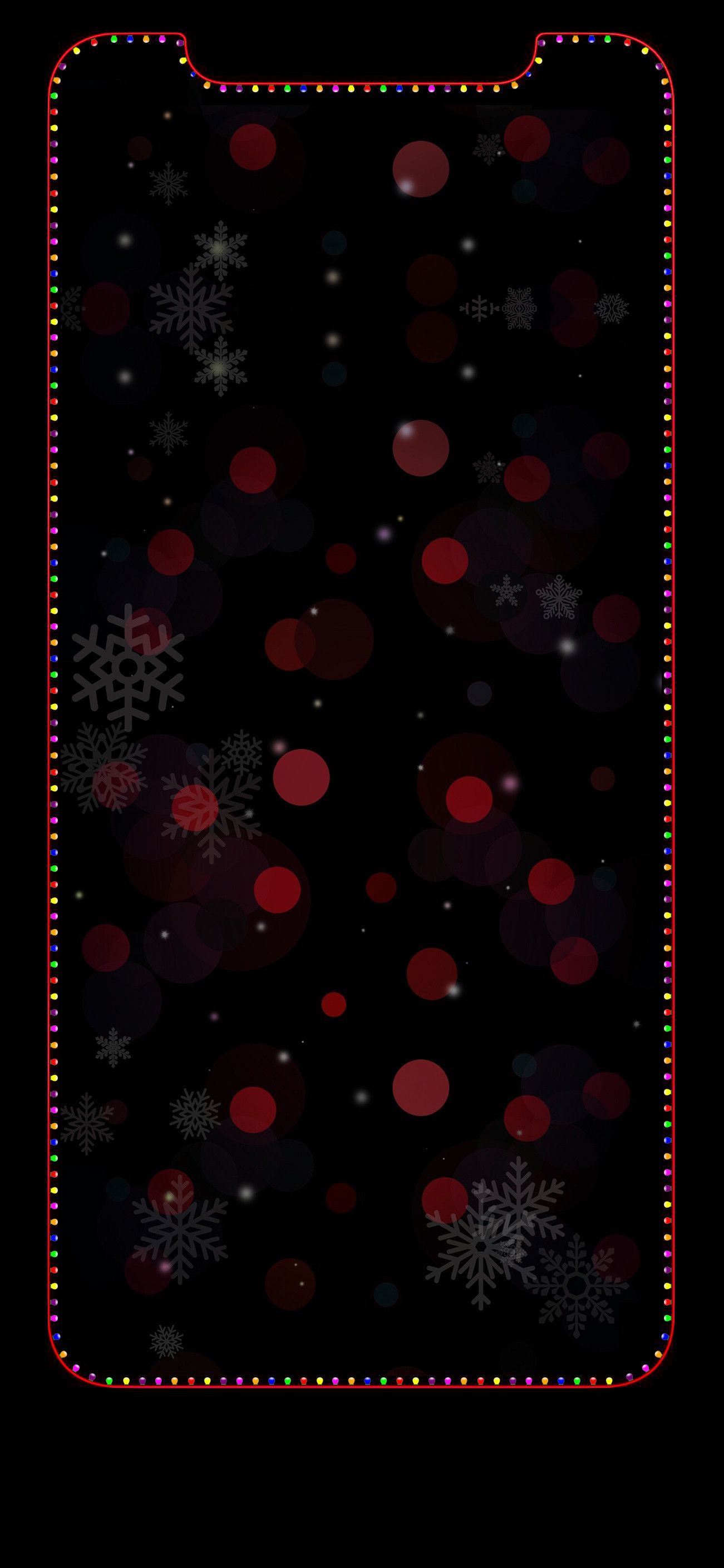 Luci rosse natalizie e fiocchi, 1301x2820 Verticale, Telefono