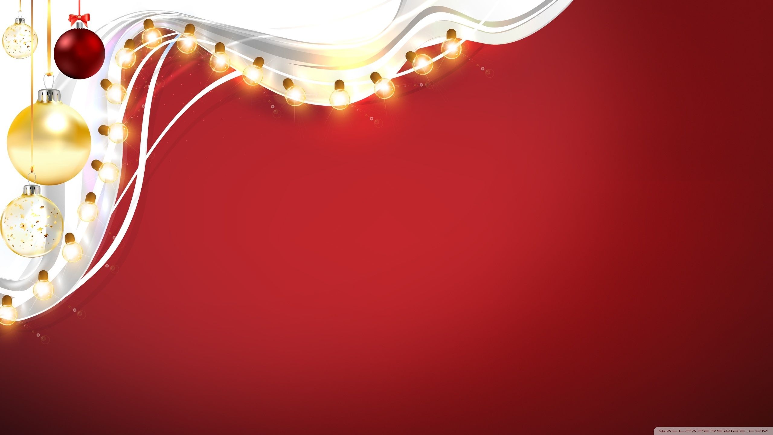 Palline natalizie rosse e dorate, 2560x1440 2K QHD, PC