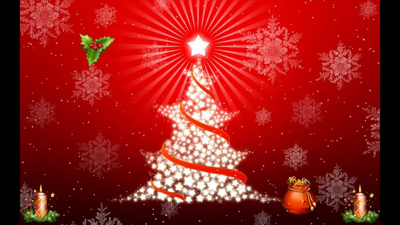 Albero di Natale luminoso rosso, 1280x720 HD, PC Desktop