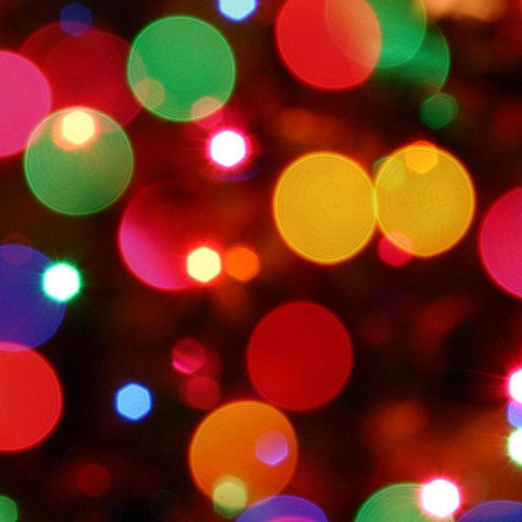 Luci di Natale sfocate colorate, 1024x1024 HD, Desktop