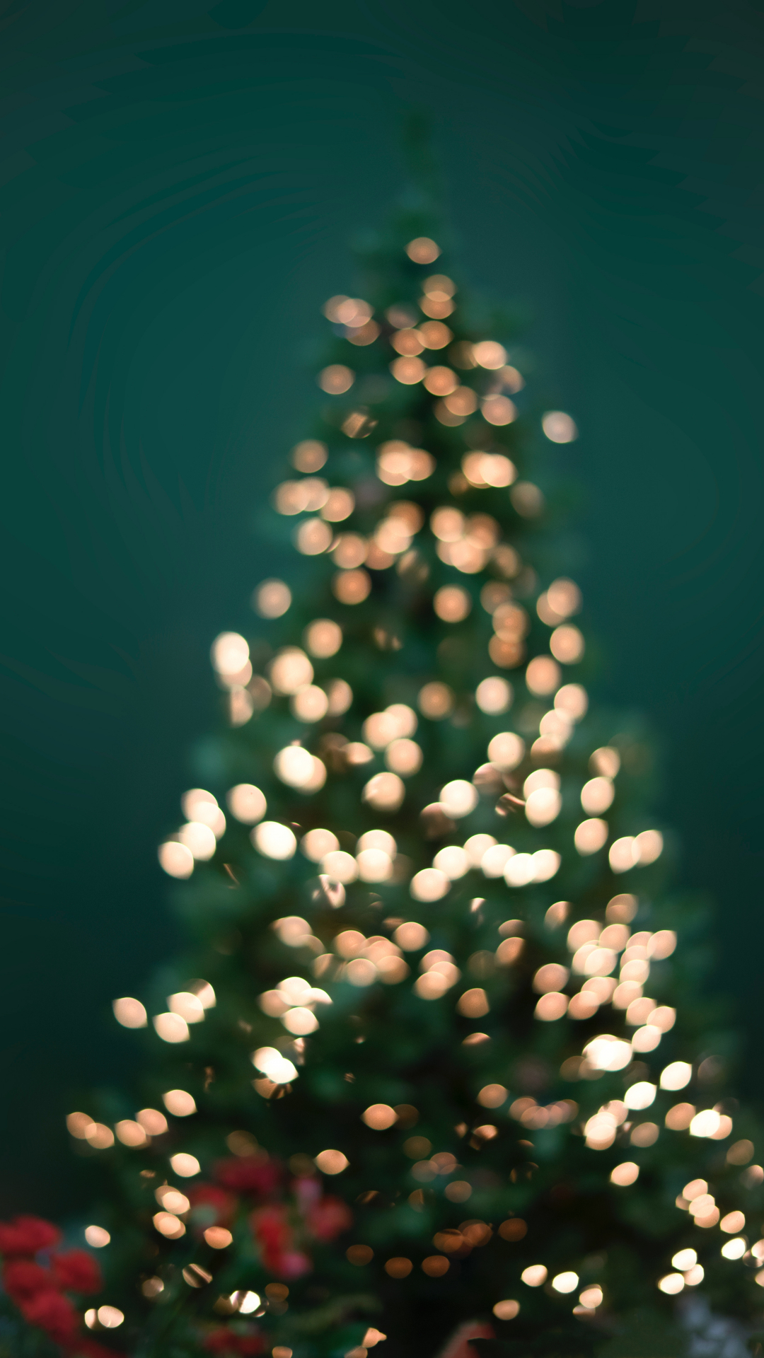Albero di Natale sfocato con luci, 1080x1920 Full HD Verticale, Smartphone