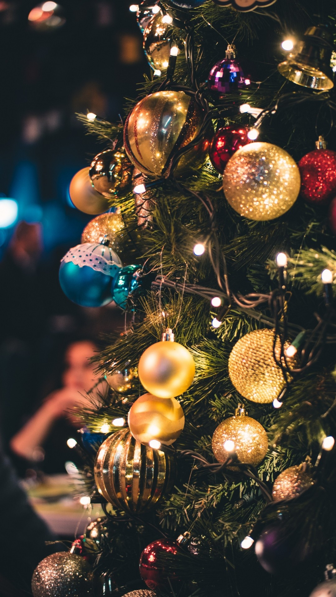 Albero di Natale con luci, 1080x1920 Verticale, Samsung Galaxy
