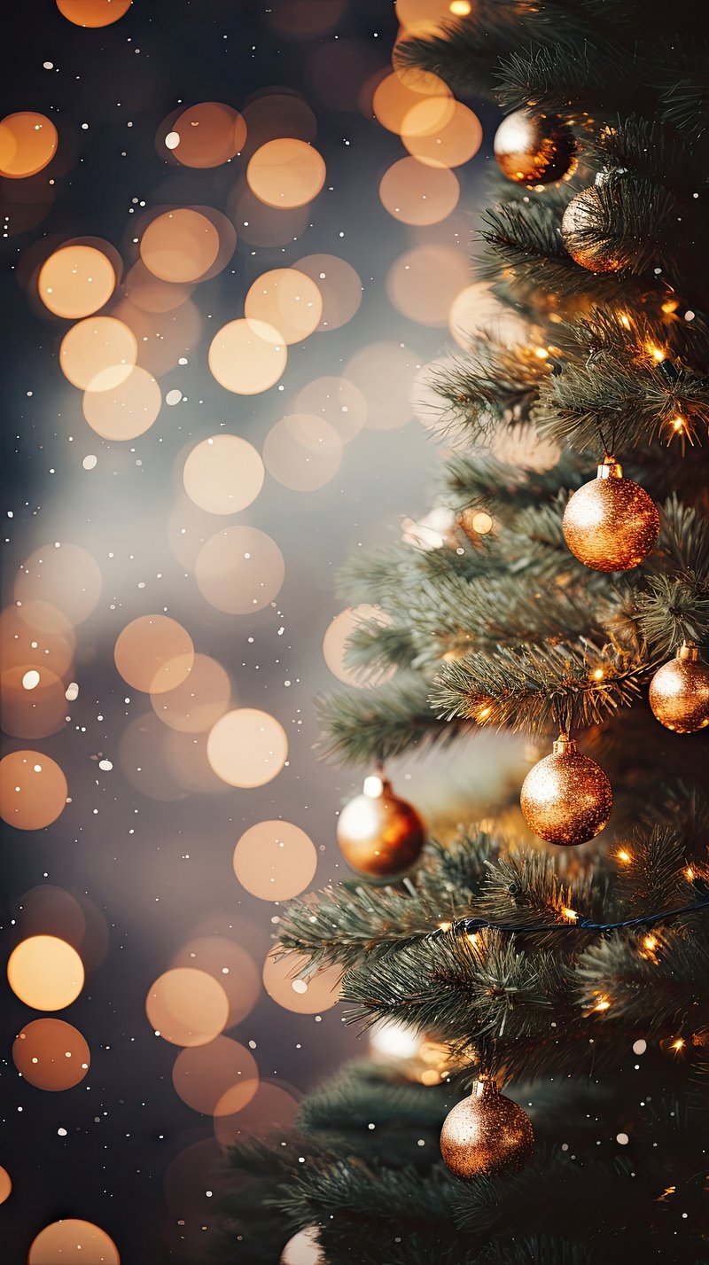 Albero di Natale con luci bokeh, 800x1427 Verticale, Mobile