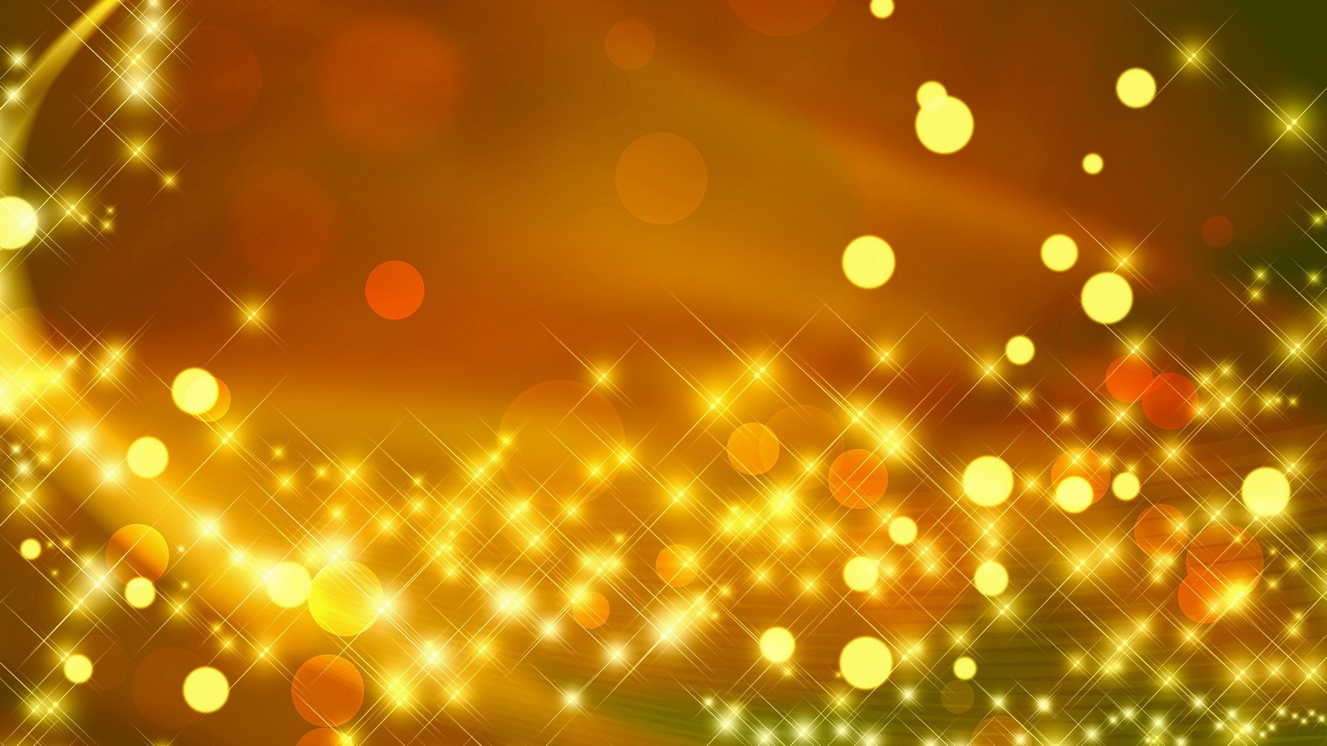 Luci natalizie dorate bokeh, 1920x1080 1080p, PC