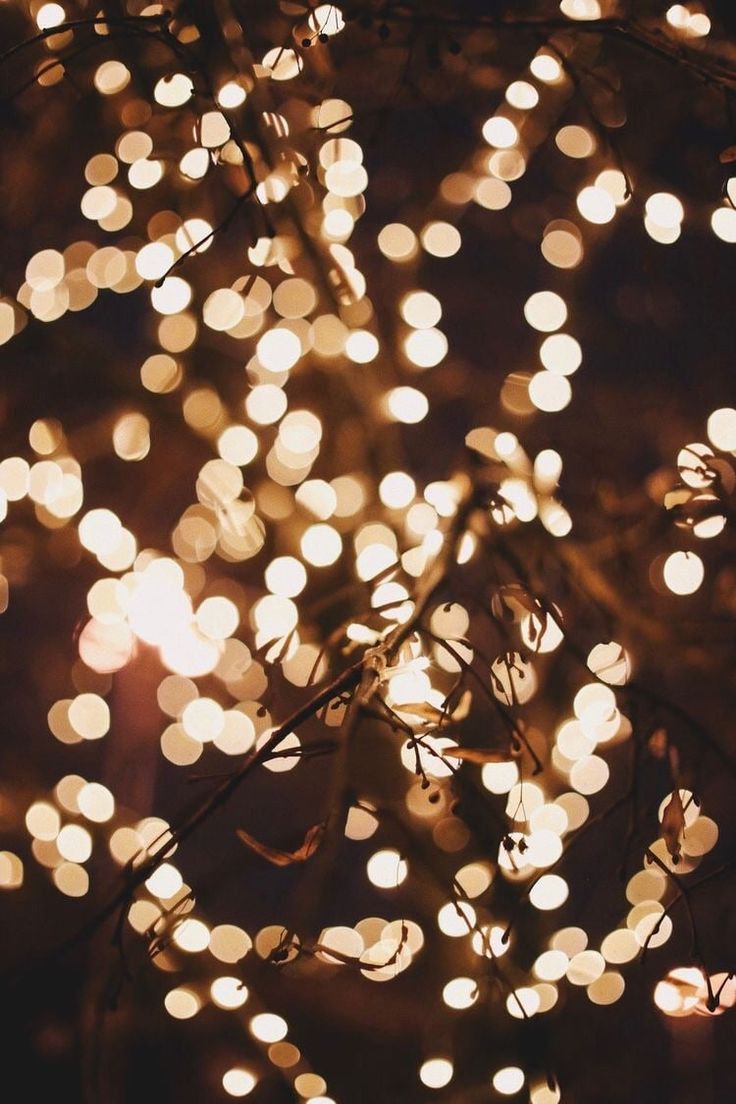 Luci di Natale bokeh dorate, 736x1104 Verticale, Android