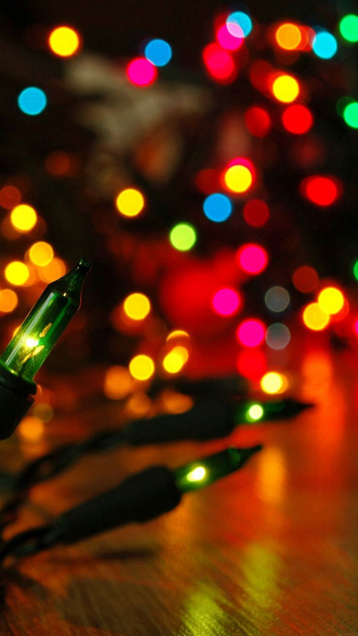 Luci di Natale colorate bokeh, 736x1308 Full HD Verticale, iPhone