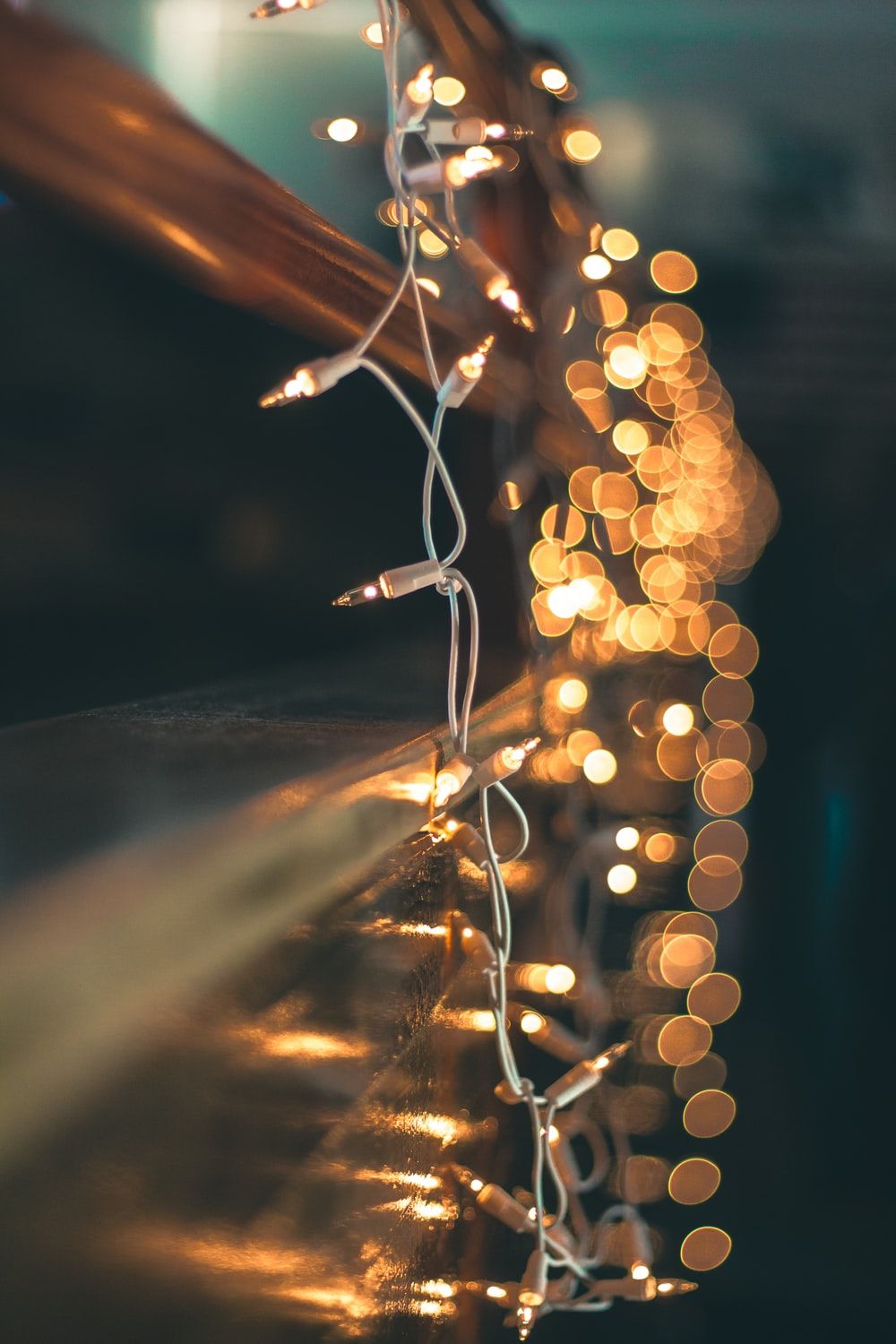 Luci fatate dorate bokeh, 1000x1500 Full HD Verticale, iPhone Plus