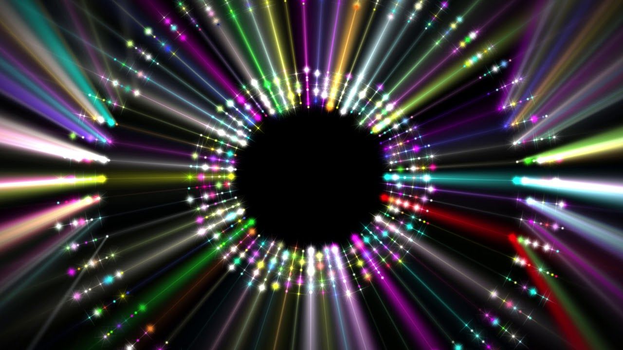 Anello di raggi luminosi colorati, 1280x720 HD, Desktop