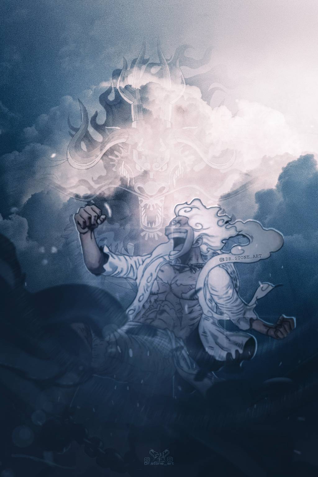 Luffy Gear 5 nuvole bianche, One Piece, 1024x1536 Full HD Verticale, Smartphone