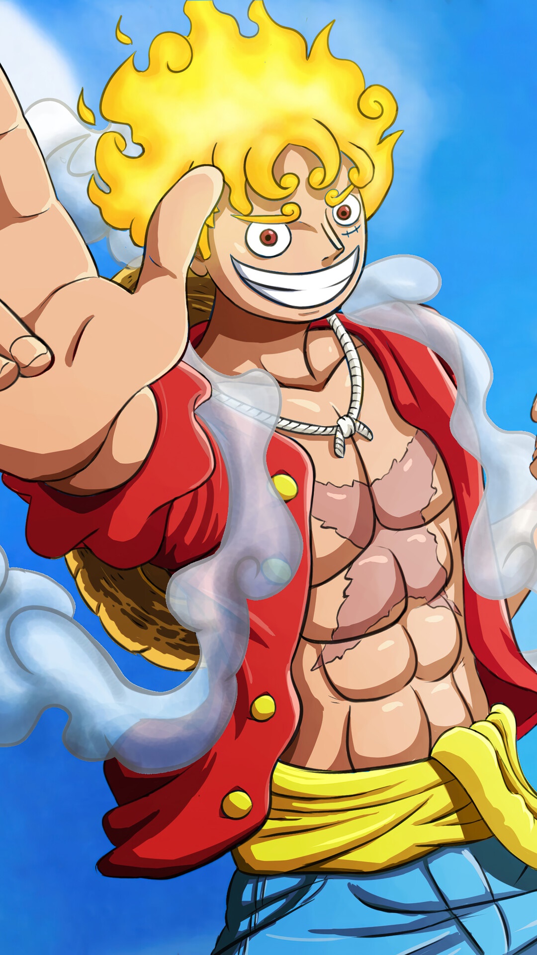 Luffy Gear 5, One Piece, 1080x1920 Verticale, Mobile