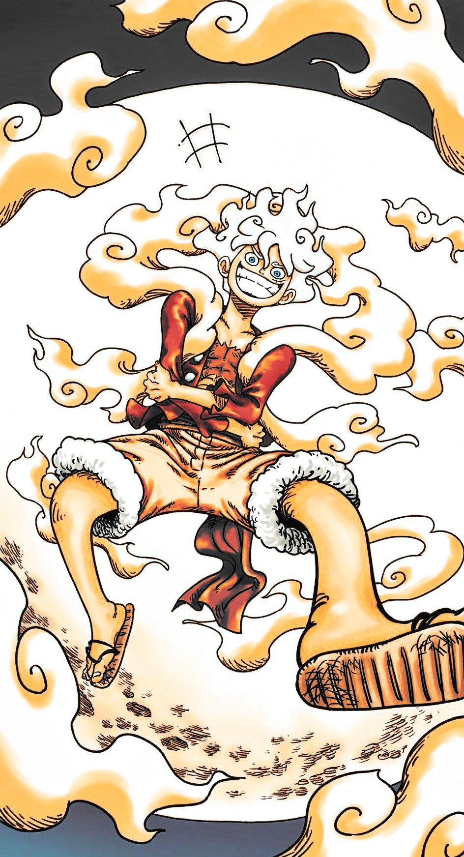 Luffy Gear 5 One Piece, anime pirati, 944x1743 Verticale, Mobile