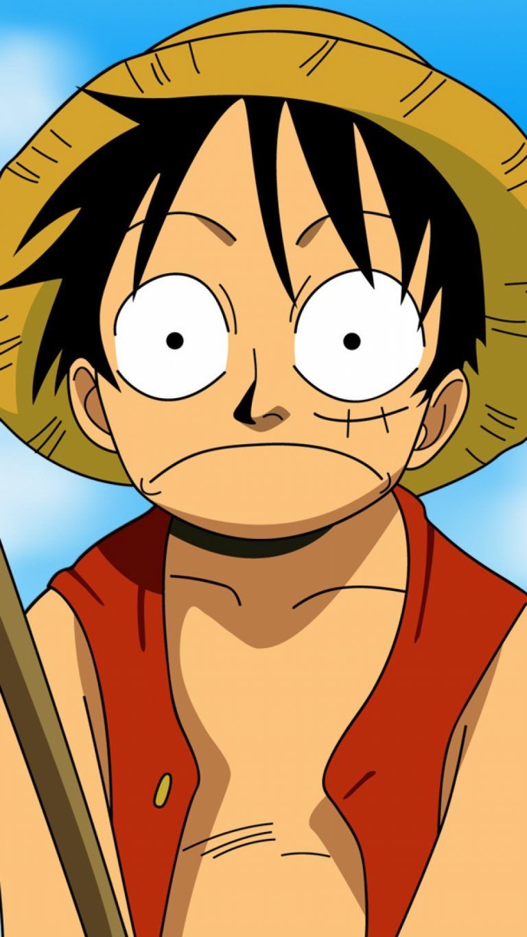 Luffy One Piece cappello paglia, Eiichiro Oda, 768x1365 Verticale, Telefono