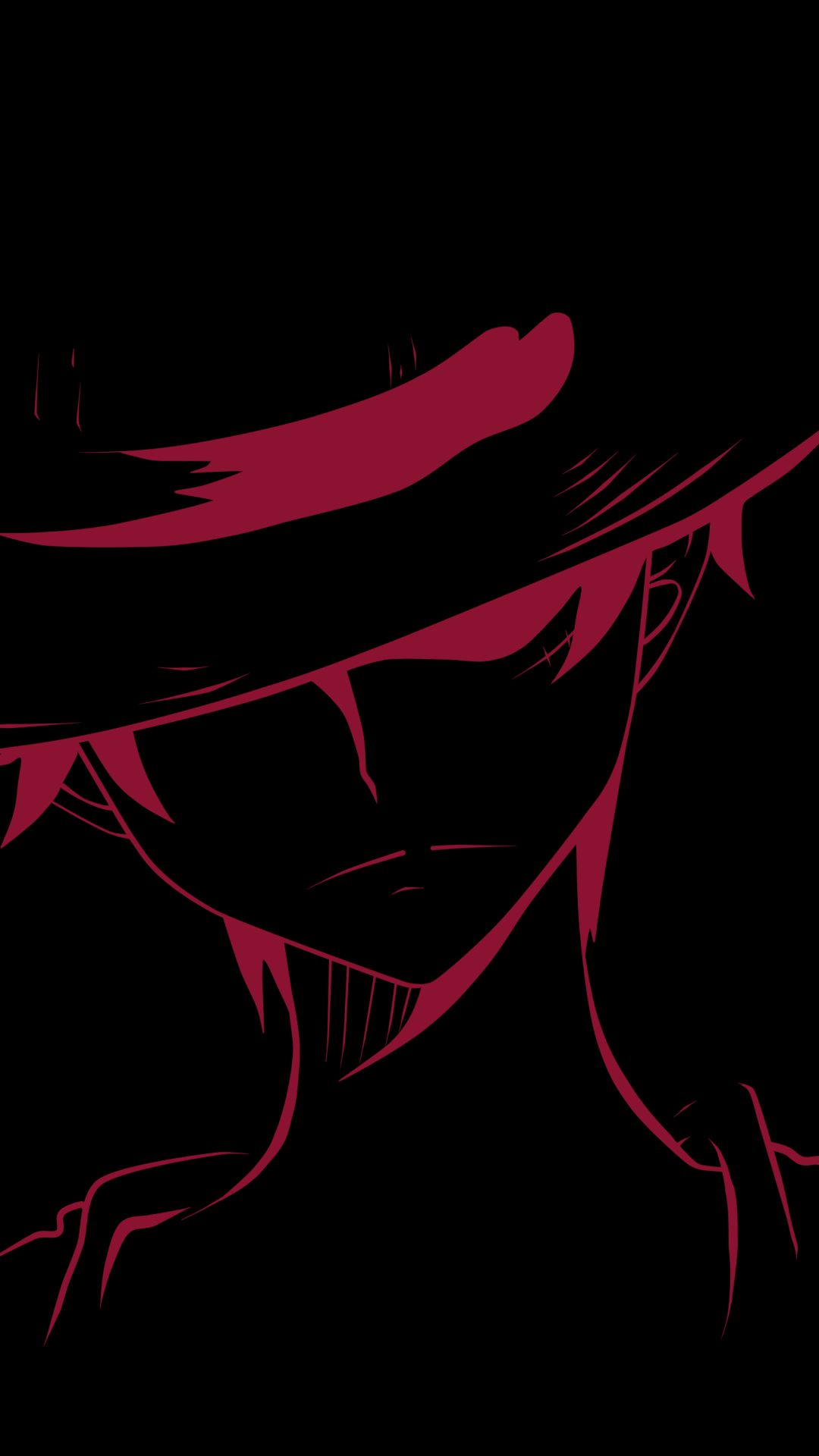 Monkey Luffy silhouette rossa, 1080x1920 Full HD Verticale, Samsung Galaxy
