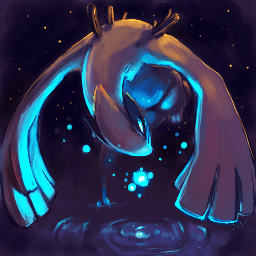Lugia Pokémon nella notte, 900x900 HD, Desktop
