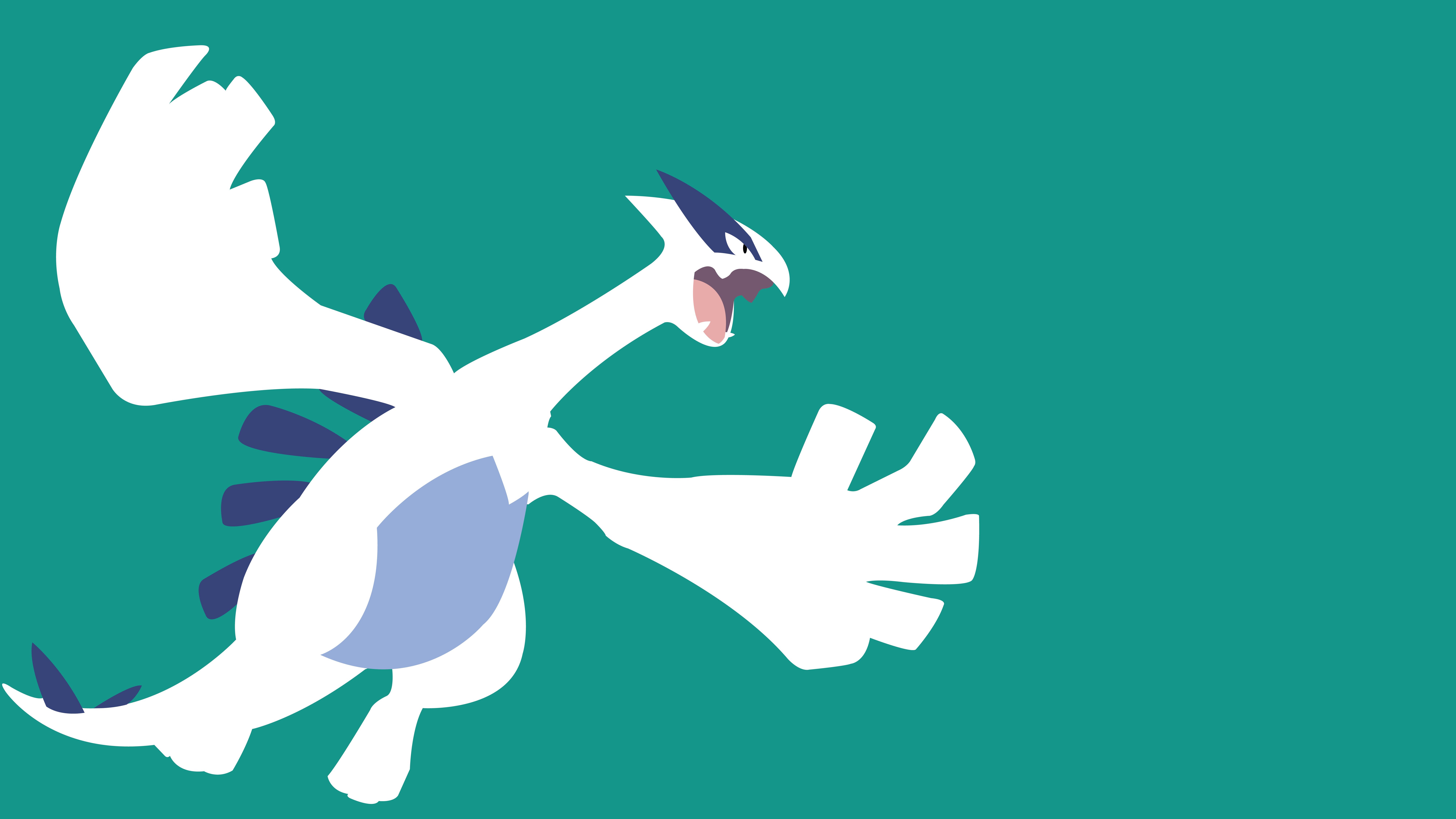Lugia Pokemon sfondo verde, 8000x4500 Ultra HD, 4K TV