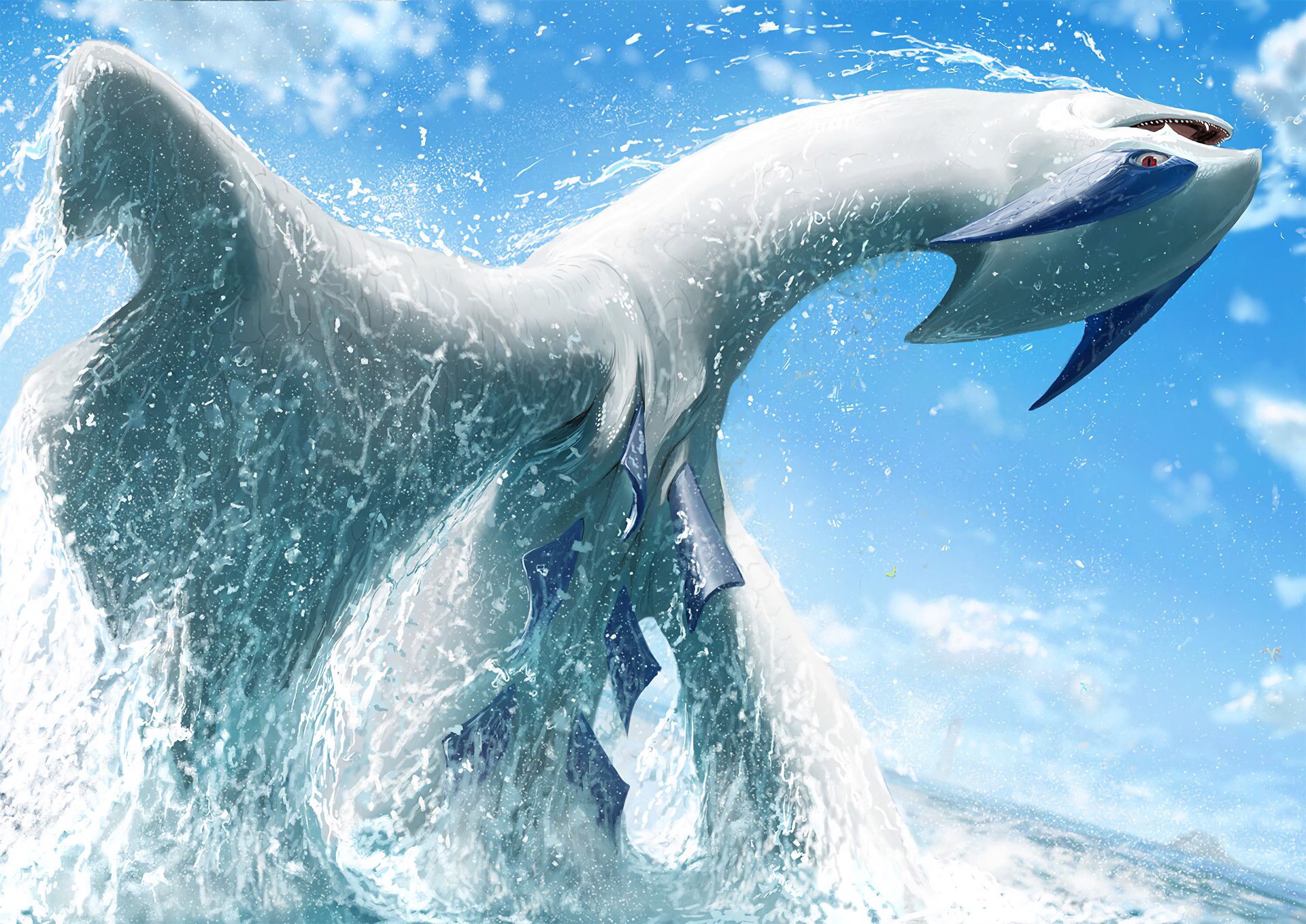 Lugia Pokemon acqua, creature tascabili, 1920x1358 Full HD+ WUXGA, Laptop