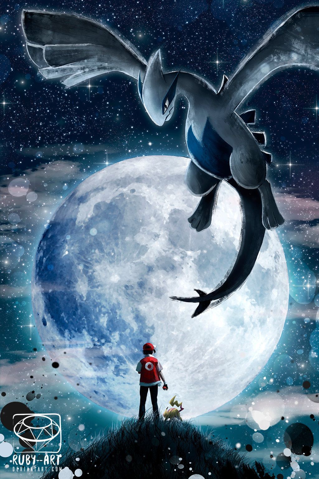 Lugia luna Pokemon, 1024x1536 Verticale, Telefono