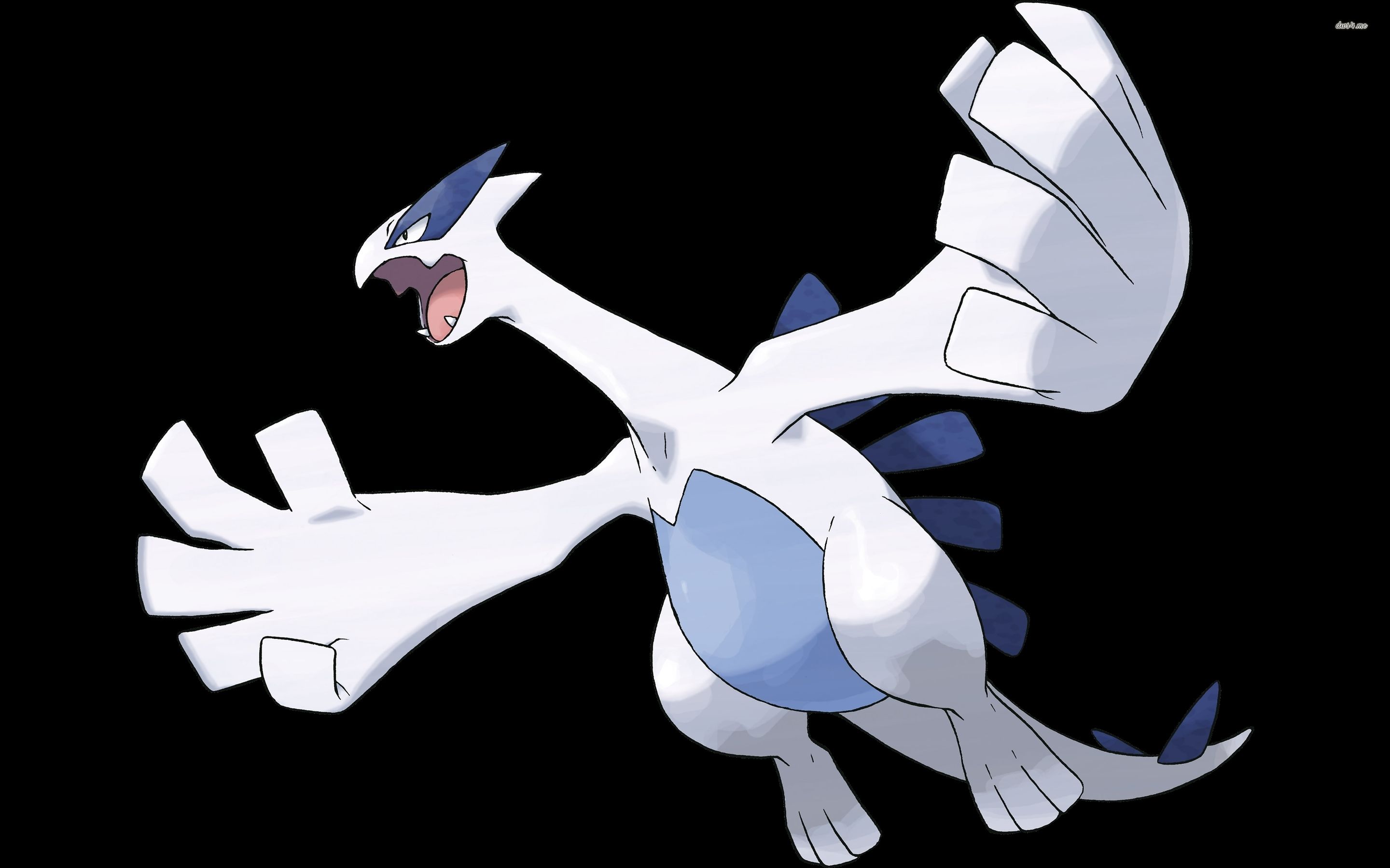 Lugia Pokemon sfondo nero, 2880x1800 WQXGA, Desktop