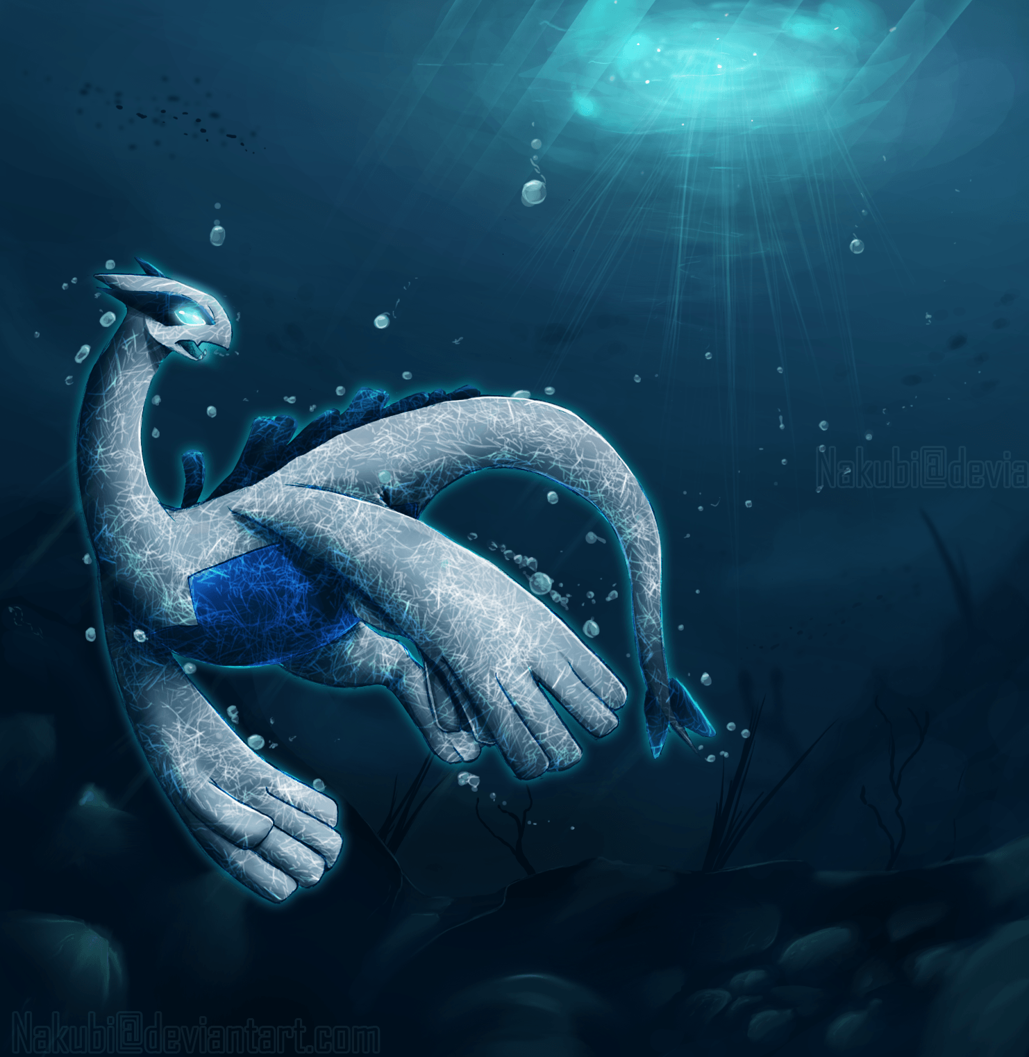 Lugia Pokémon subacqueo, 1482x1522 Full HD Verticale, Google Pixel