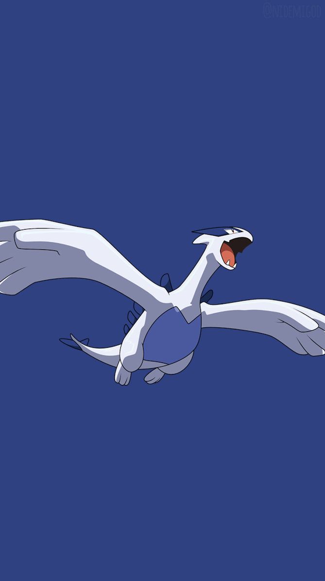 Lugia Pokémon in volo, 669x1193 Verticale, Telefono