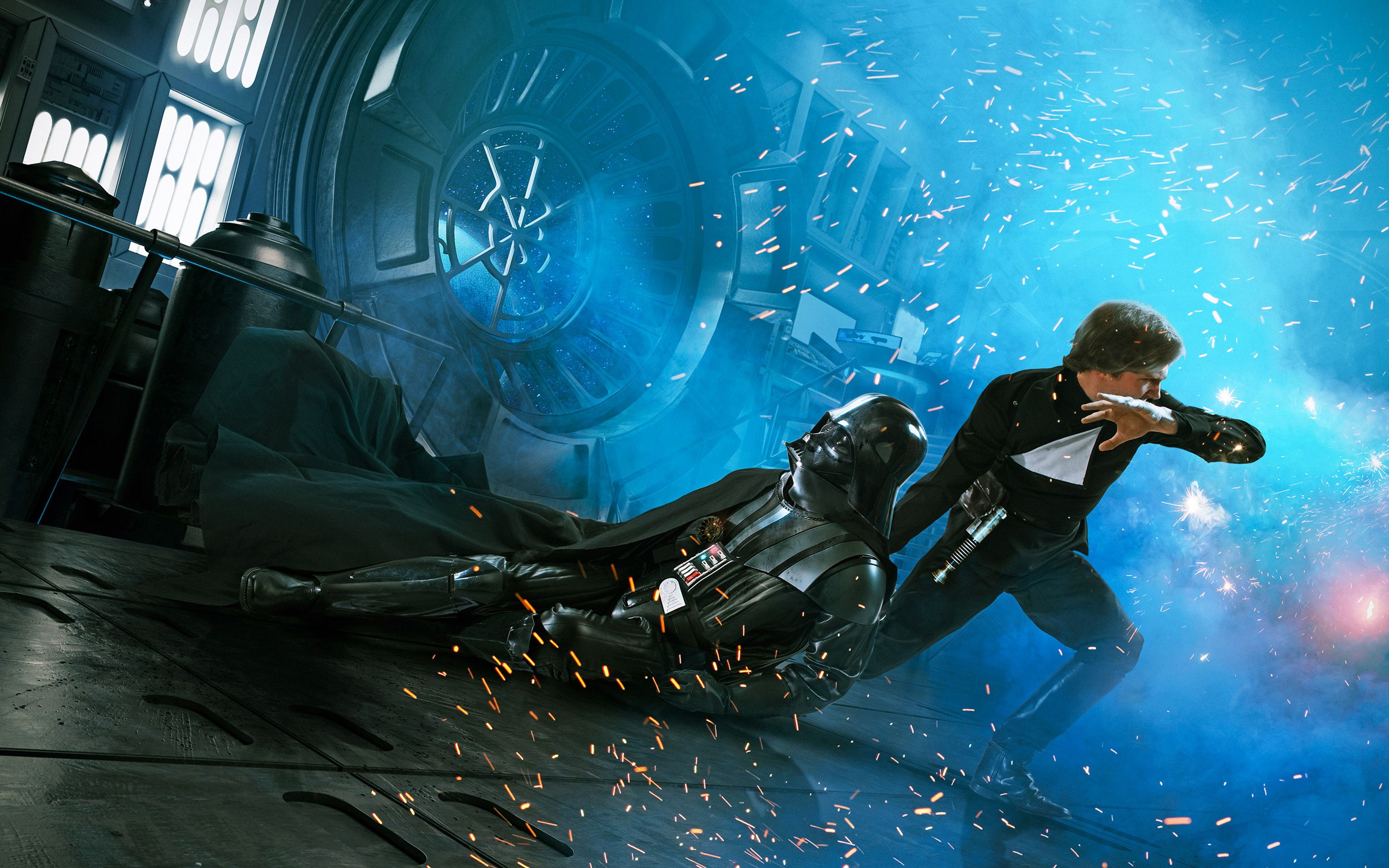 Luke Skywalker contro Darth Vader, 2880x1800 2K, Laptop