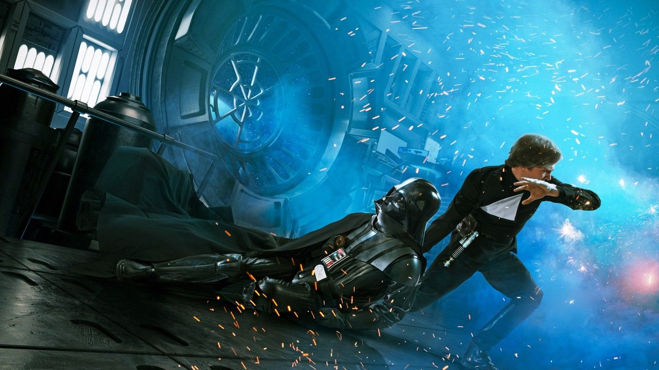 Luke Skywalker duello spaziale, 1280x720 HD, Desktop