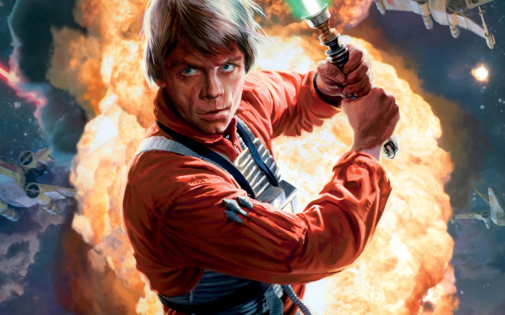 Luke Skywalker con spada laser, 1920x1200 Full HD+ WUXGA, PC
