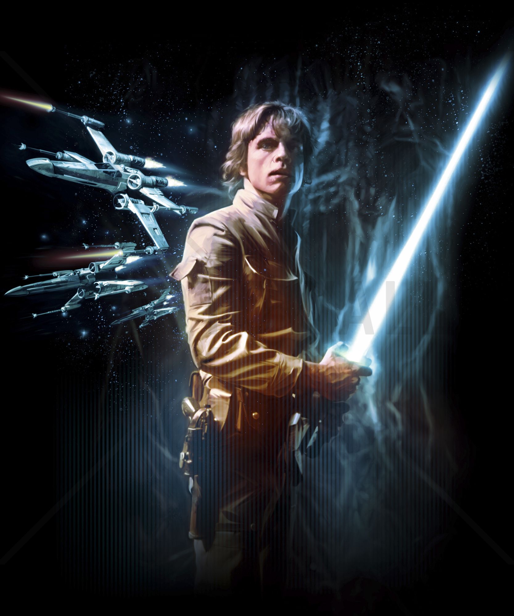 Luke Skywalker con spada laser, 1667x2000 Full HD Verticale, iPhone